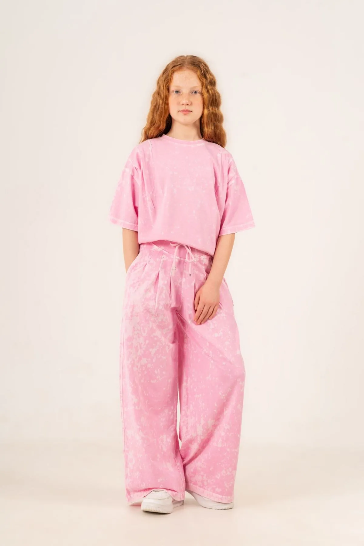 9-15 Yaş London Street Kız Çocuk Takım-Şeker Pembe