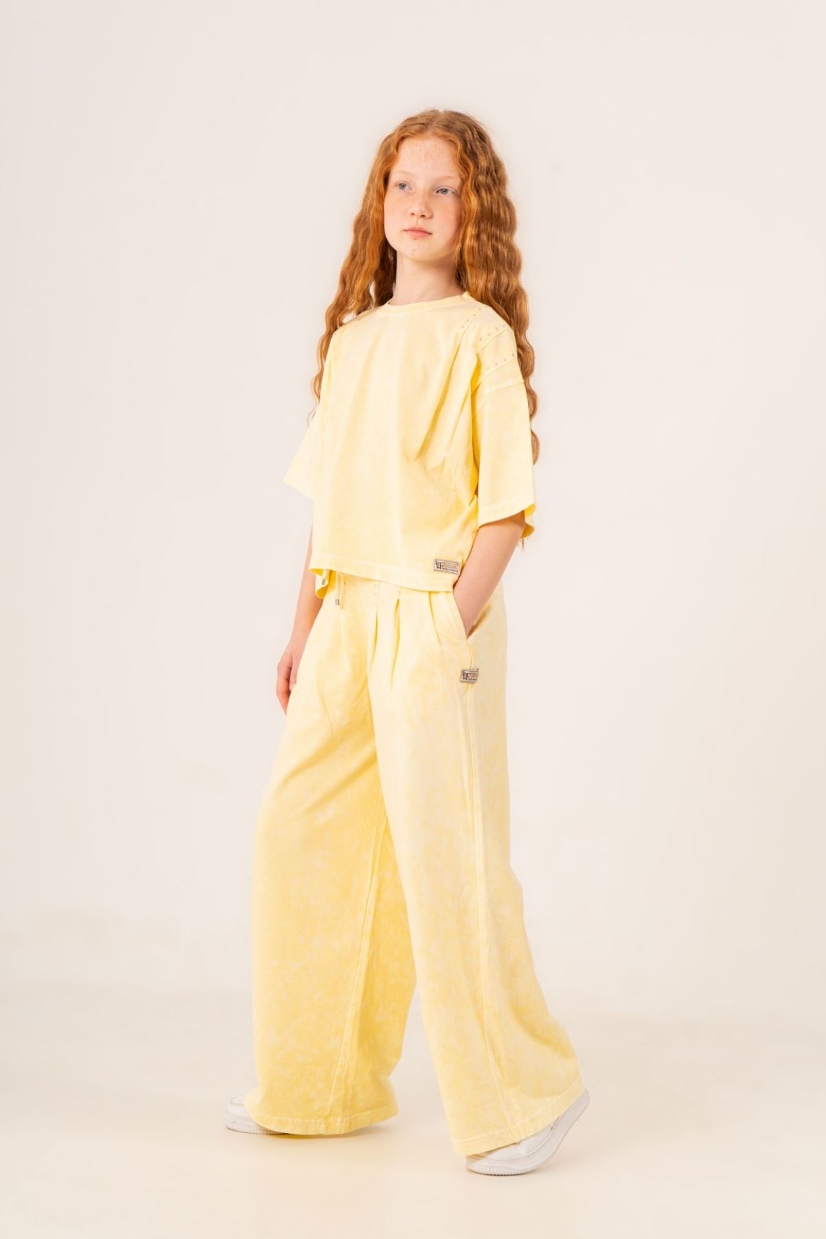 9-15 Yaş London Street Kız Çocuk Takım-Sarı