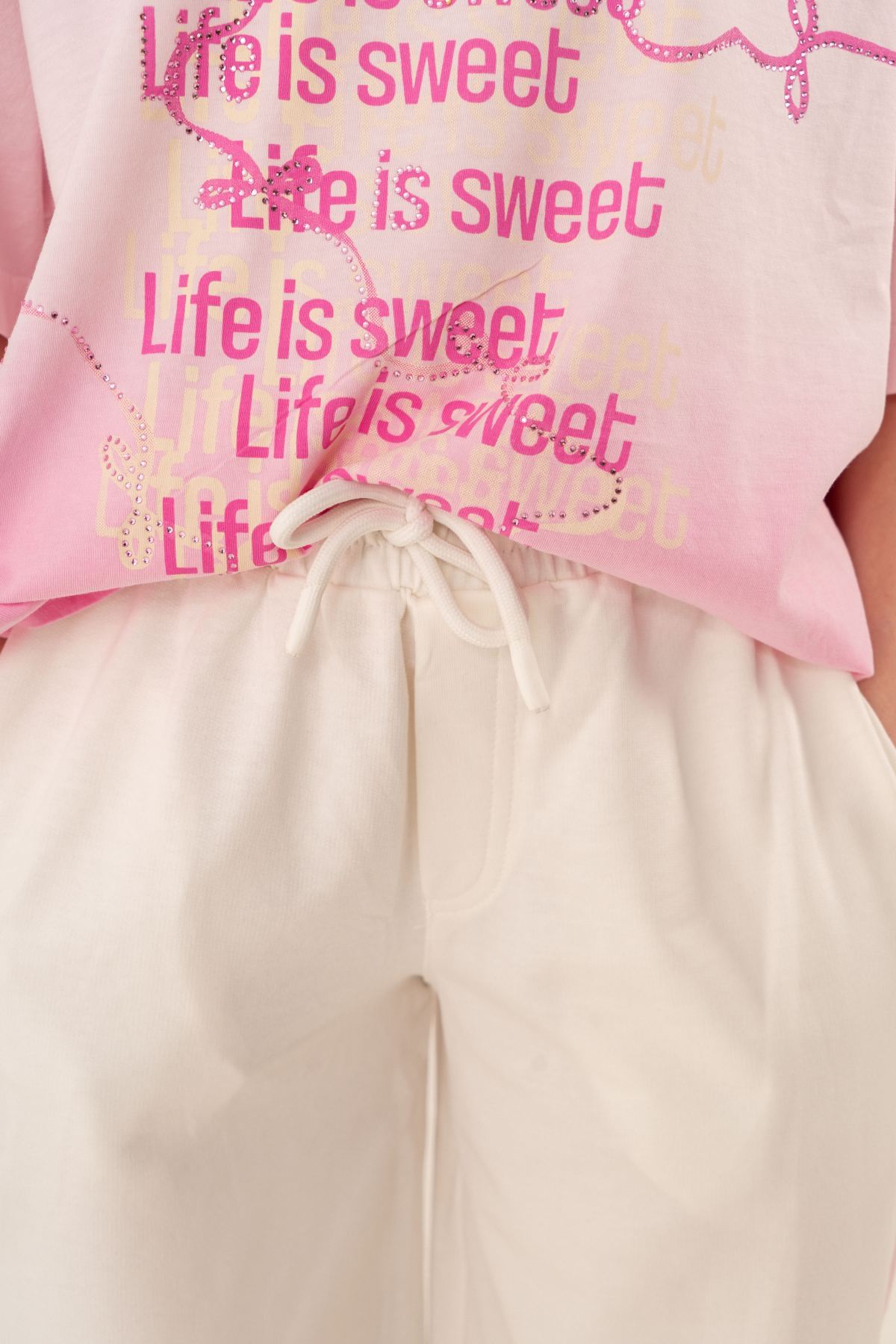 9-15 Yaş Ribbon Life Kız Çocuk Takım-Şeker Pembe