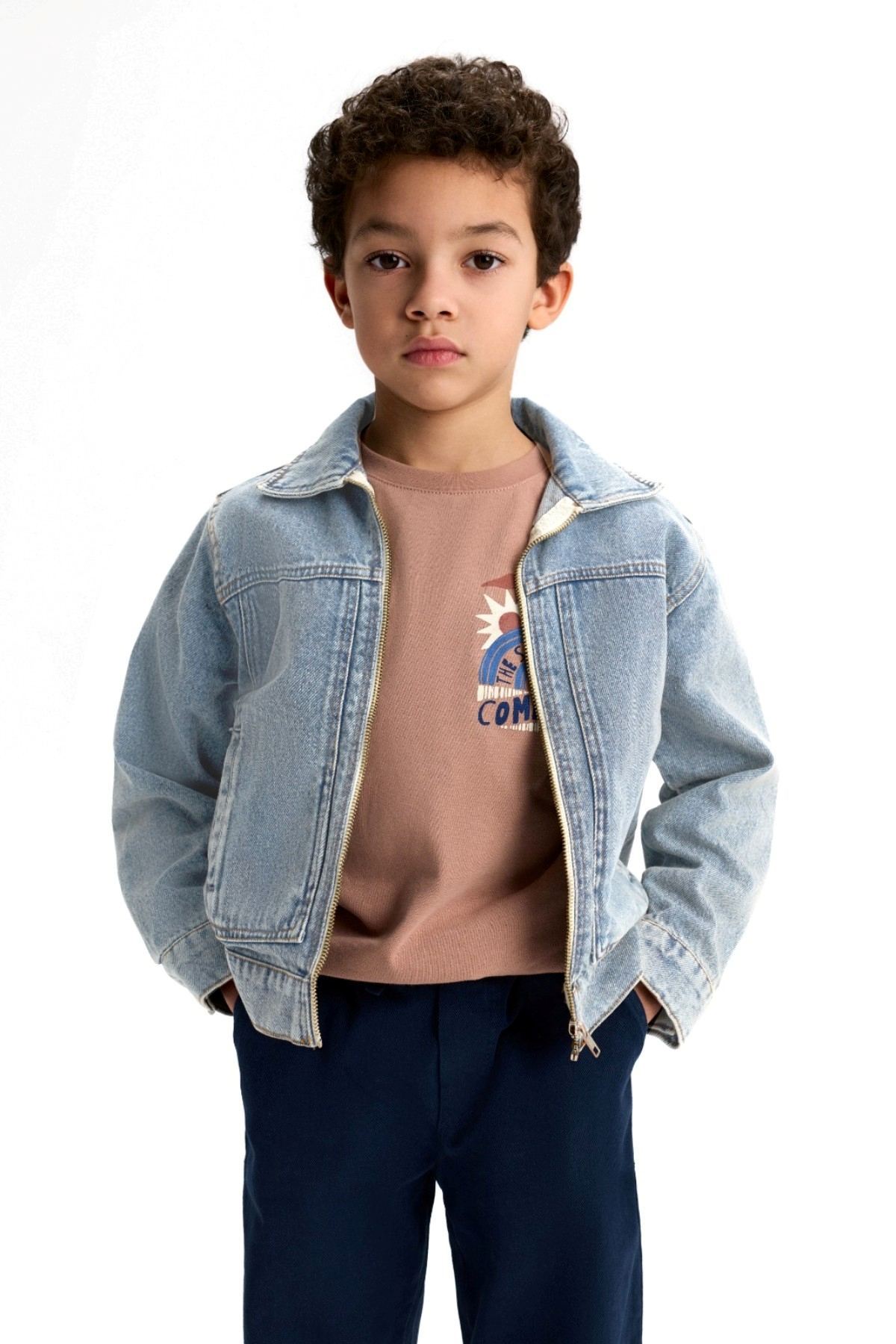 4-8 Yaş Calm Brave Erkek Çocuk 3'Lü Takım-Mavi