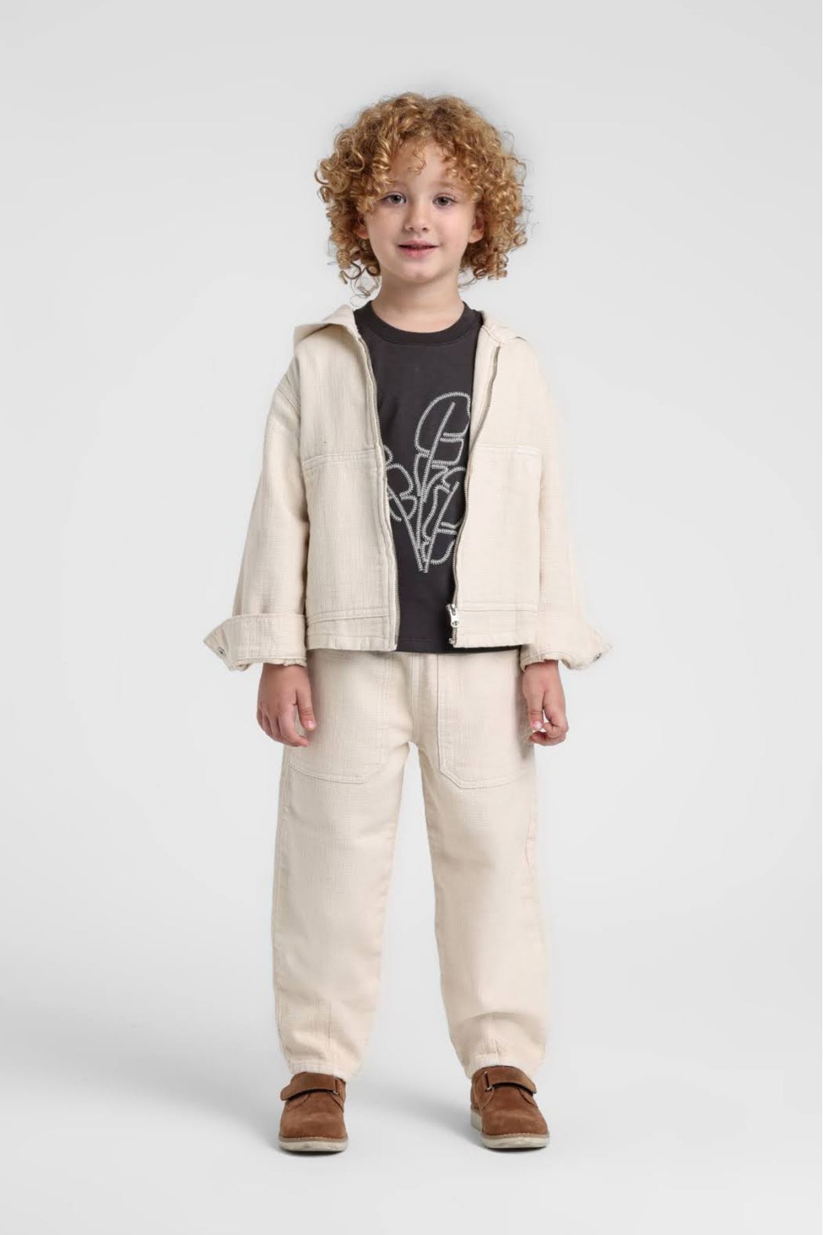 1-5 Yaş Cotto London Erkek Çocuk 3'Lü Takım-Latte