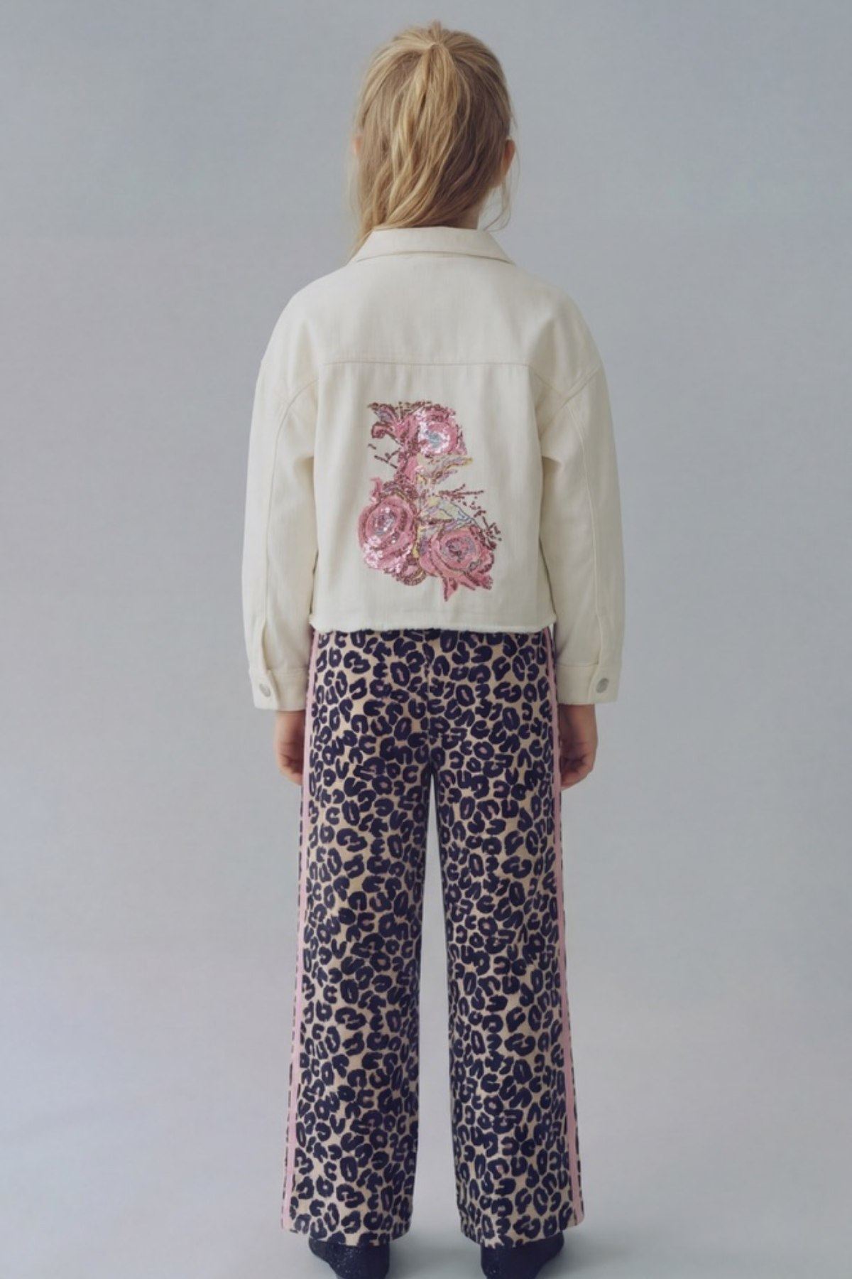 4-14 Yaş New Romantik Kız Çocuk 3'Lü Takım-Ekru