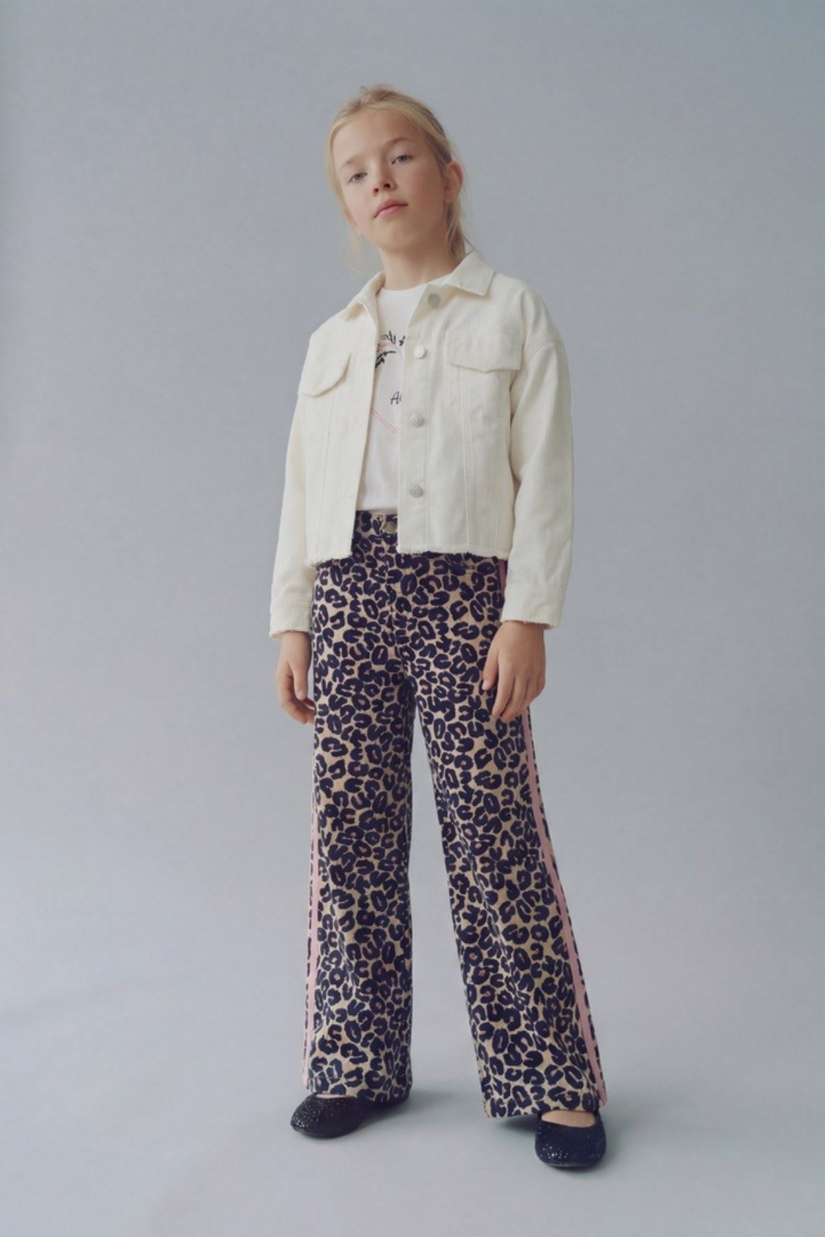 4-14 Yaş New Romantik Kız Çocuk 3'Lü Takım-Ekru