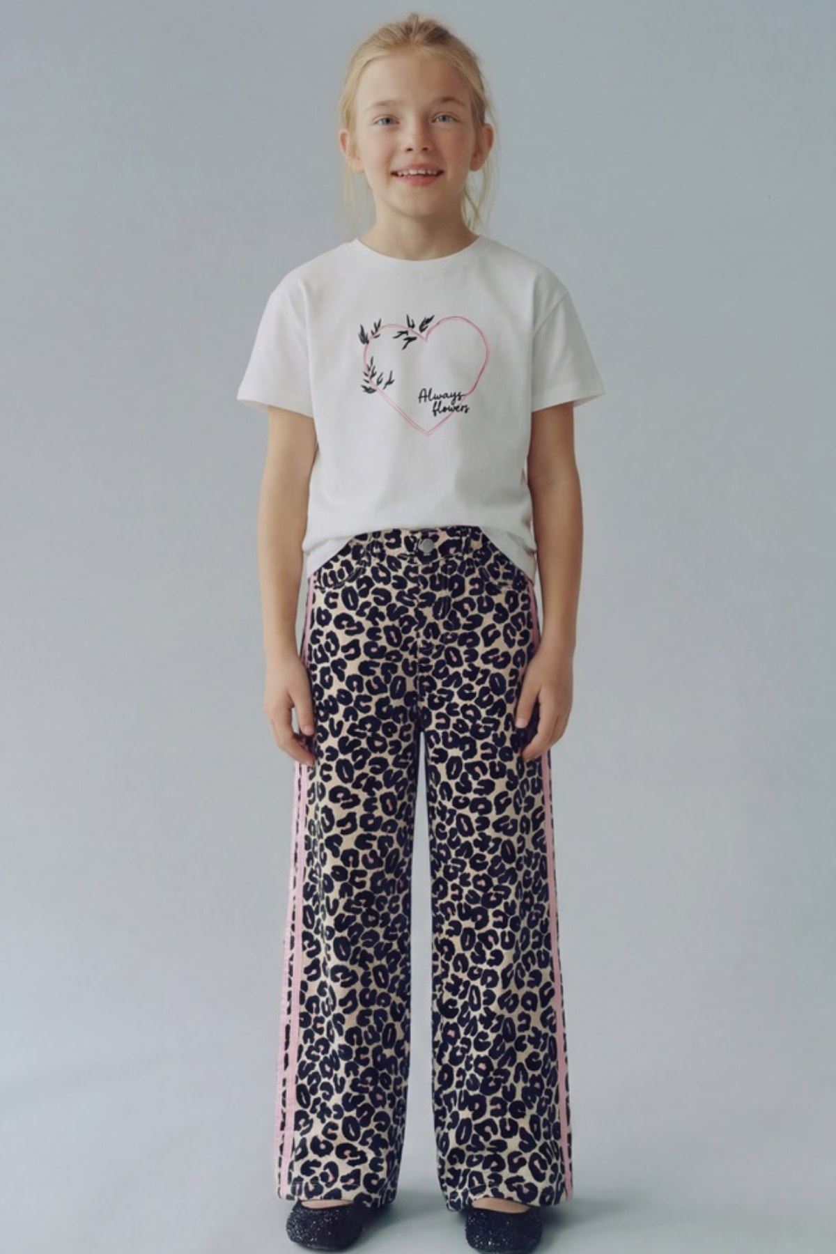 4-14 Yaş New Romantik Kız Çocuk 3'Lü Takım-Ekru