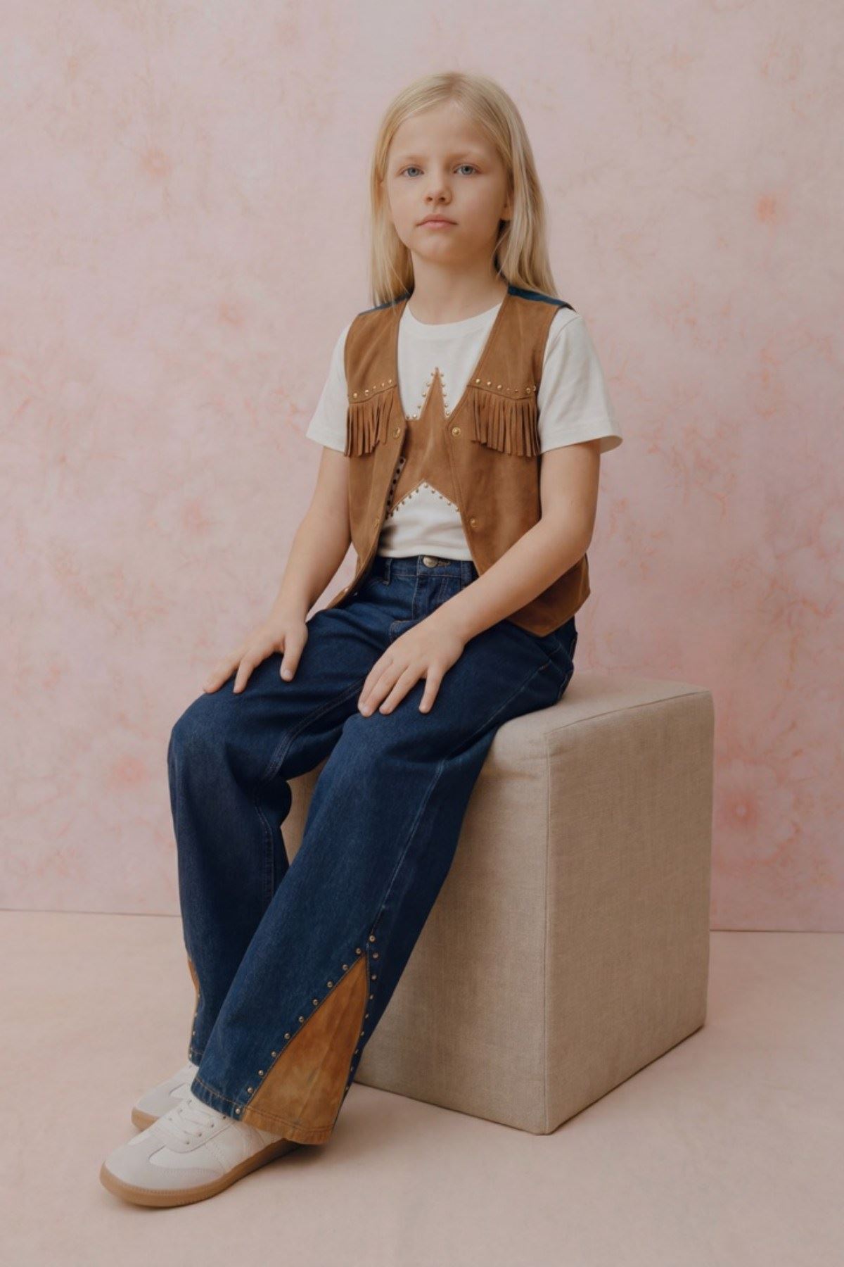 9-14 Yaş Cowelo Mussness Kız Çocuk 3'Lü Takım-Mocca