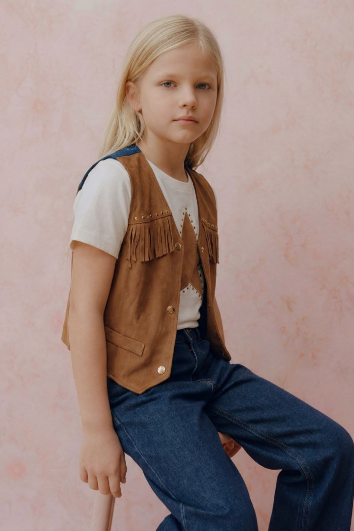 9-14 Yaş Cowelo Mussness Kız Çocuk 3'Lü Takım-Mocca