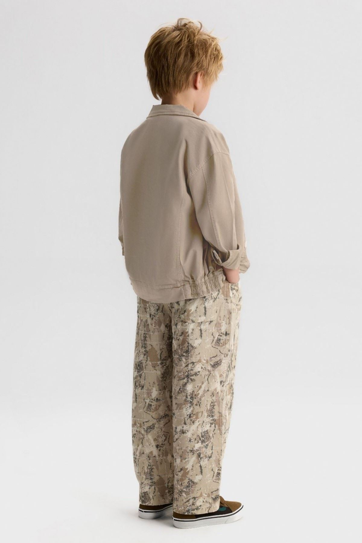 8-14 Yaş Hera Tiger Erkek Çocuk 3'Lü Takım-Ekru