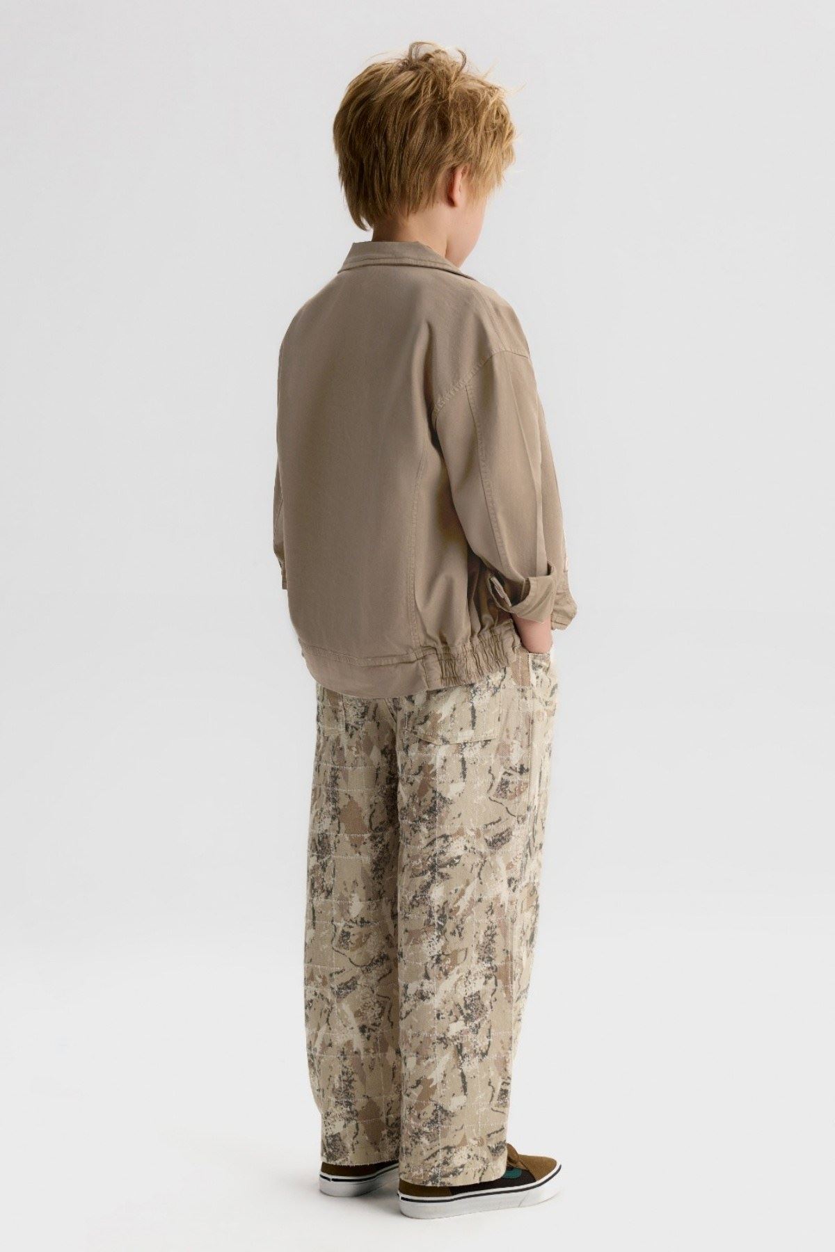 8-14 Yaş Hera Tiger Erkek Çocuk 3'Lü Takım-Ekru