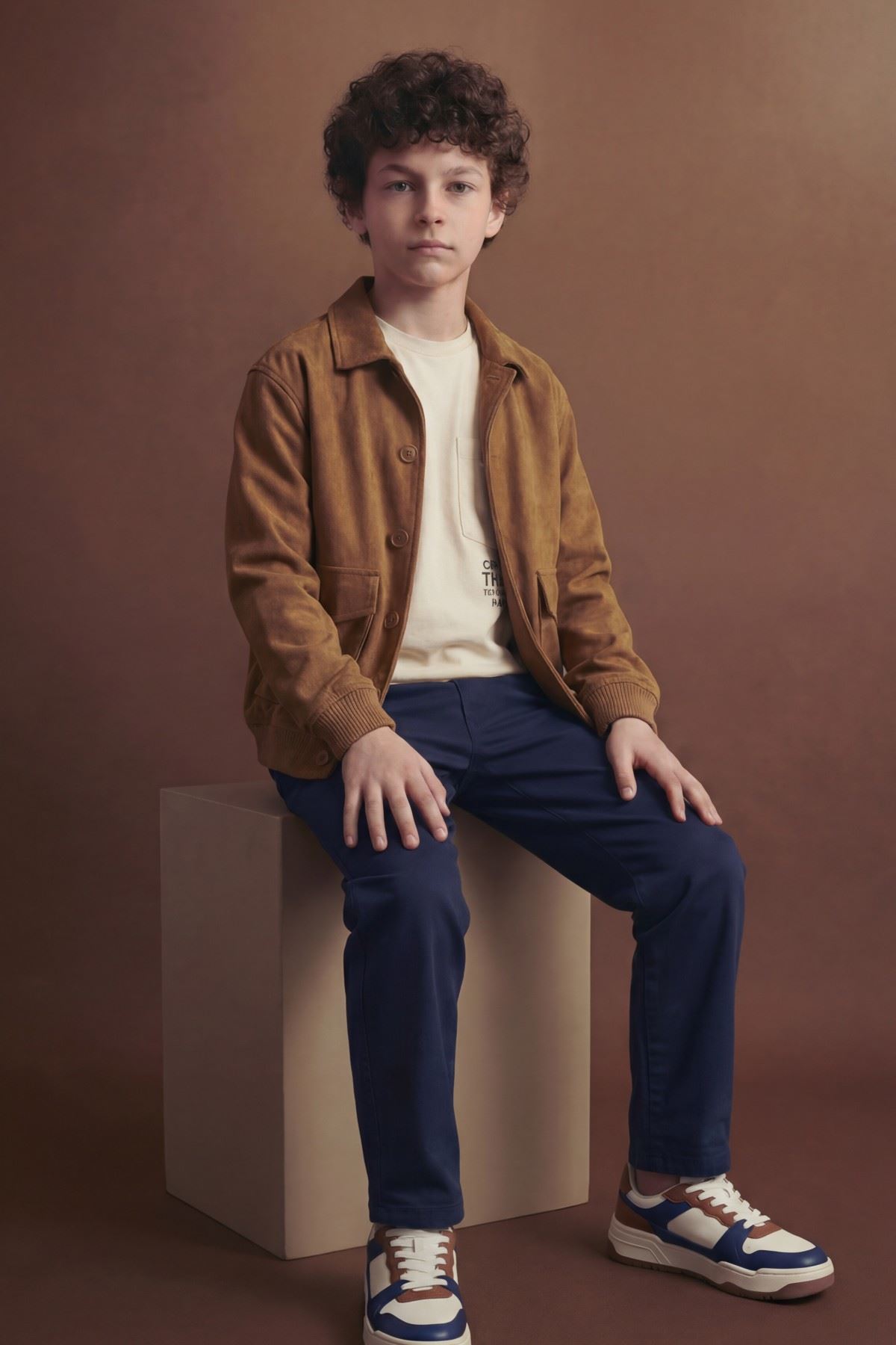 9-14 Yaş Boss Gentleman Erkek Çocuk 3'Lü Takım-Mocca