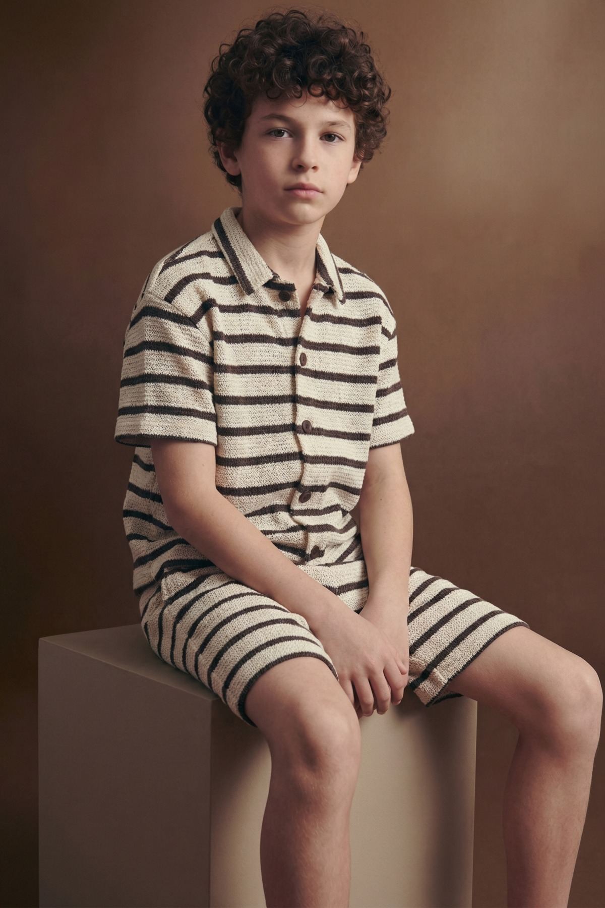 9-14 Yaş Milano Cool Erkek Çocuk Takım-Mocca