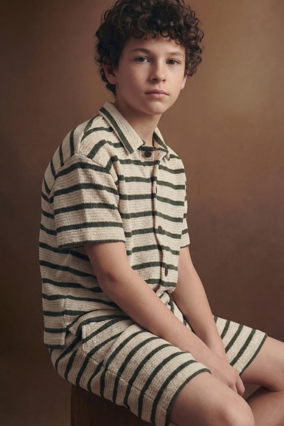 9-14 Yaş Milano Cool Erkek Çocuk Takım-Haki