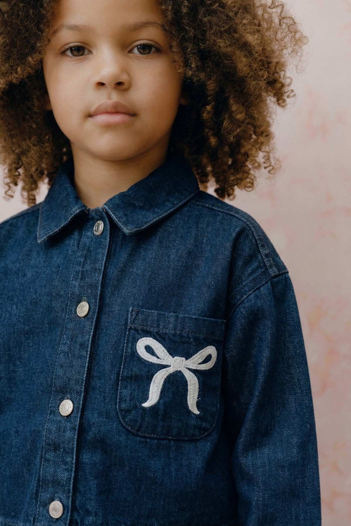 4-14 Yaş Bloom Ribbon Kız Çocuk Takım-İndigo