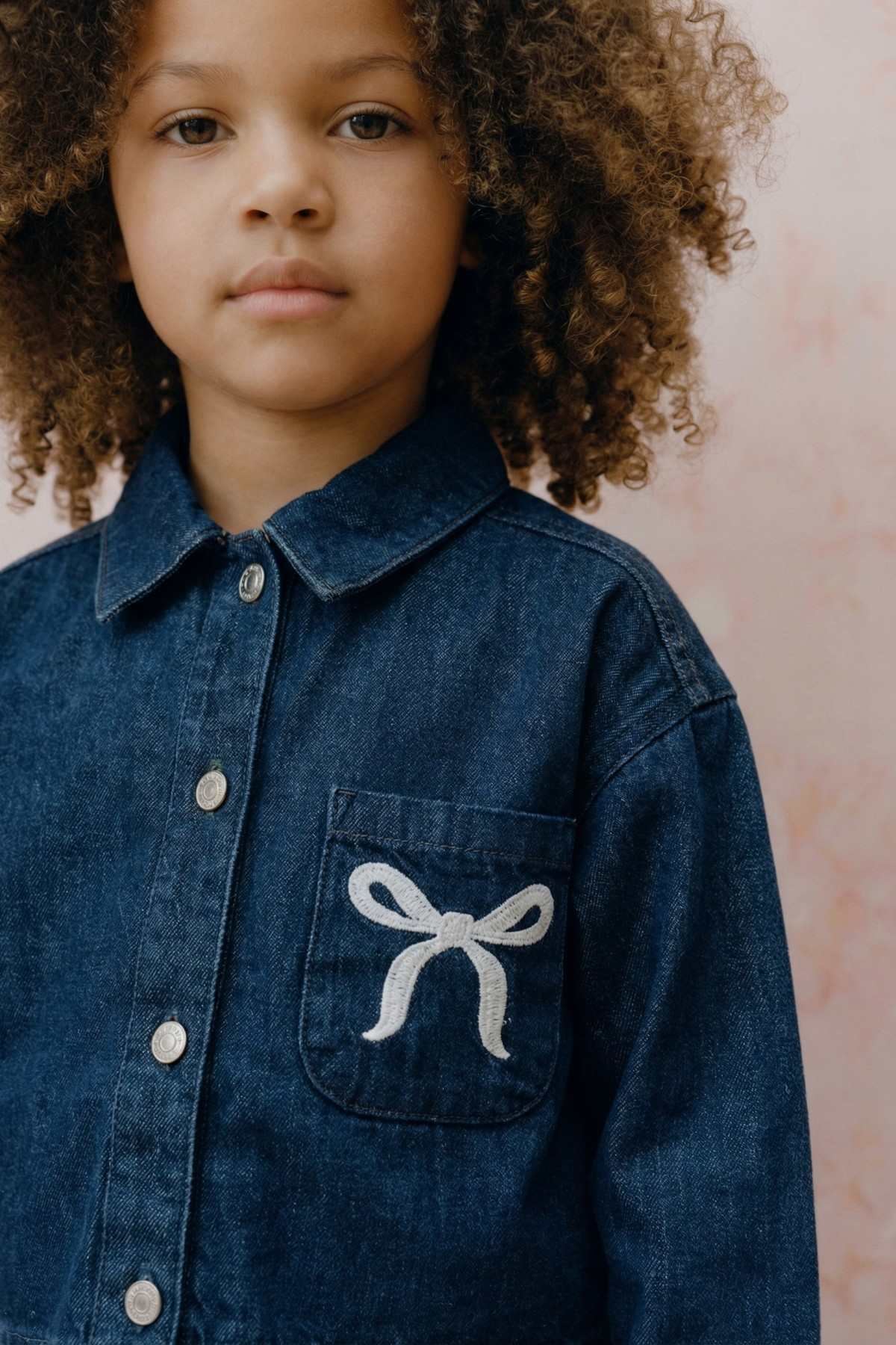 4-14 Yaş Bloom Ribbon Kız Çocuk Takım-İndigo