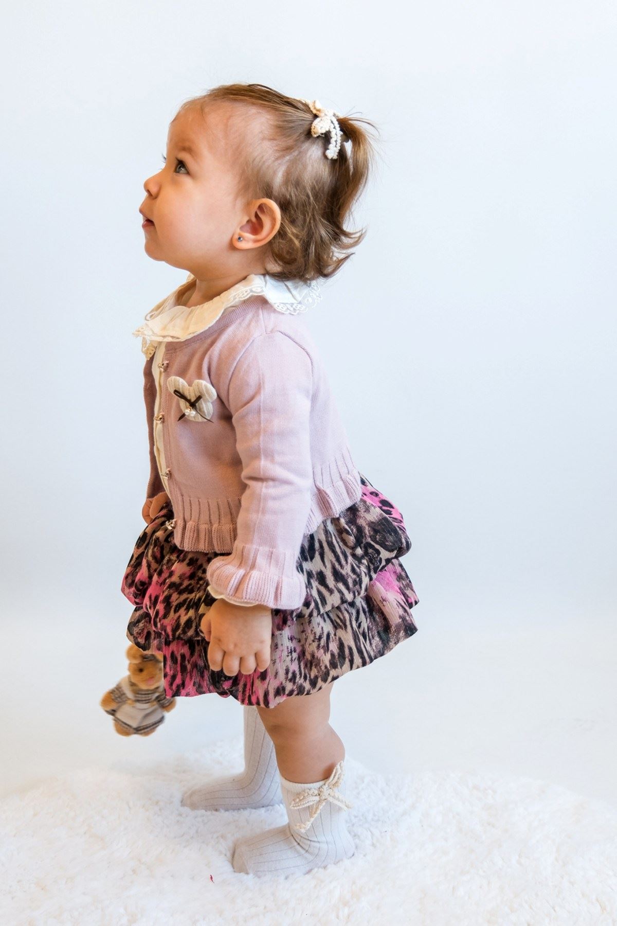 6-18 Aylık Rose Sauvage Kız Bebek 3'Lü Takım-Gül Kurusu