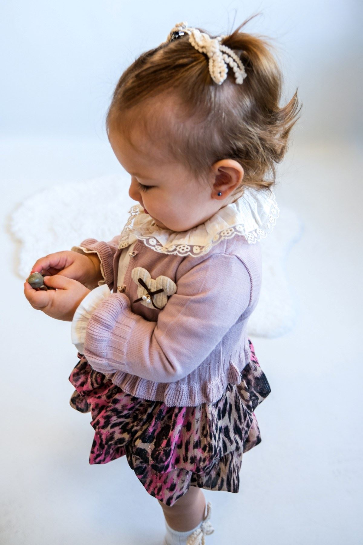 6-18 Aylık Rose Sauvage Kız Bebek 3'Lü Takım-Gül Kurusu