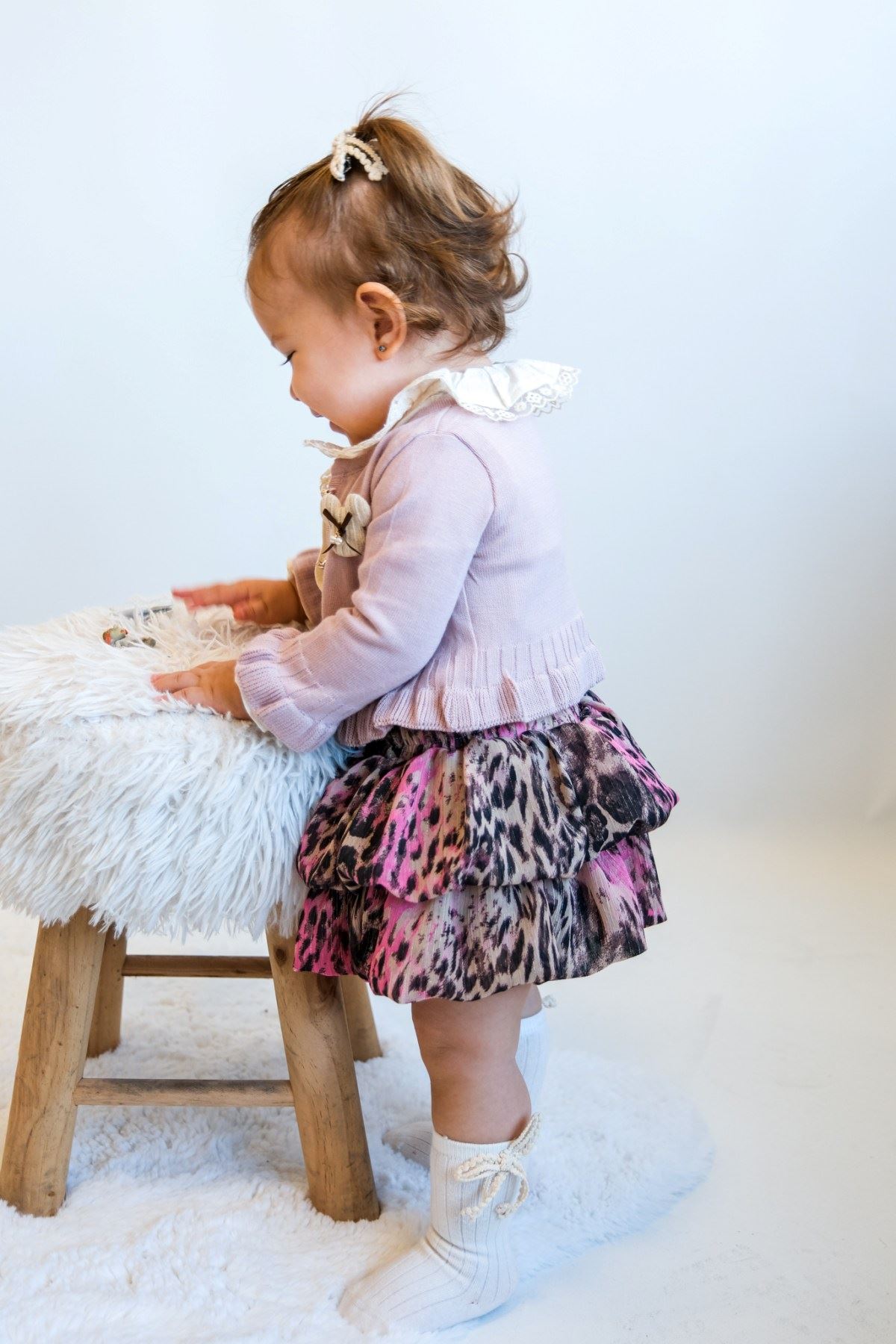 6-18 Aylık Rose Sauvage Kız Bebek 3'Lü Takım-Gül Kurusu