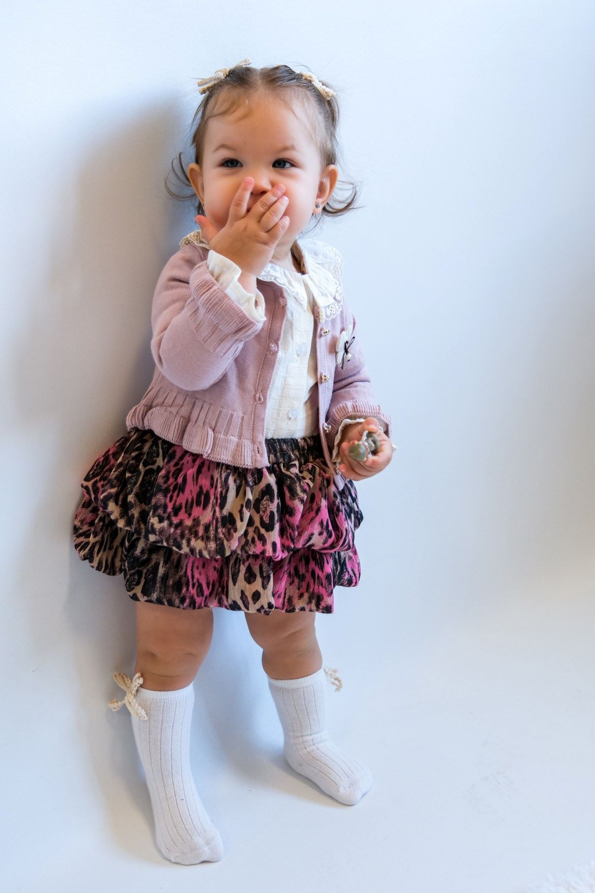 6-18 Aylık Rose Sauvage Kız Bebek 3'Lü Takım-Gül Kurusu