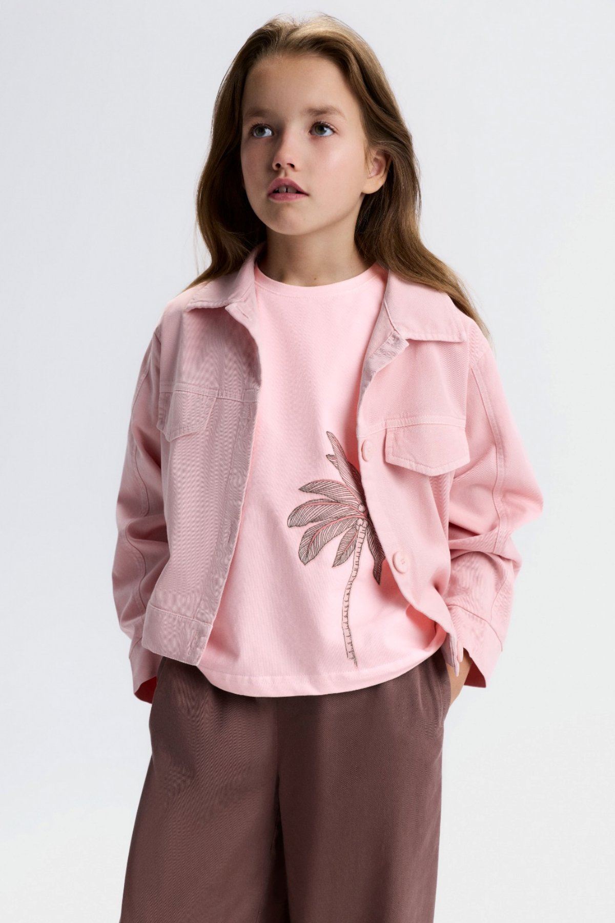 8-14 Yaş Palmiye Parfaıt Kız Çocuk 3'Lü Takım-Pudra