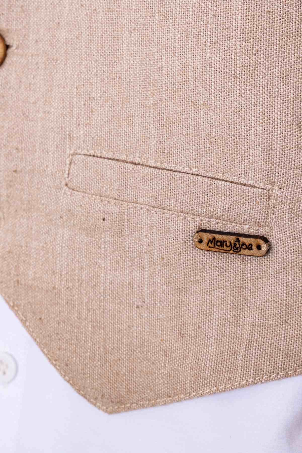 9-24 Aylık Petit King Erkek Bebek 3'Lü Takım-Latte