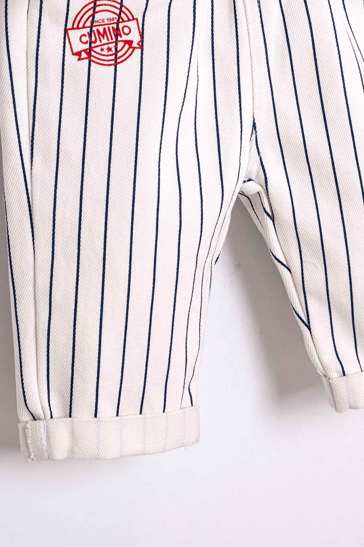 9-24 Aylık Prince Leo Erkek Bebek 3'Lü Takım-Ekru