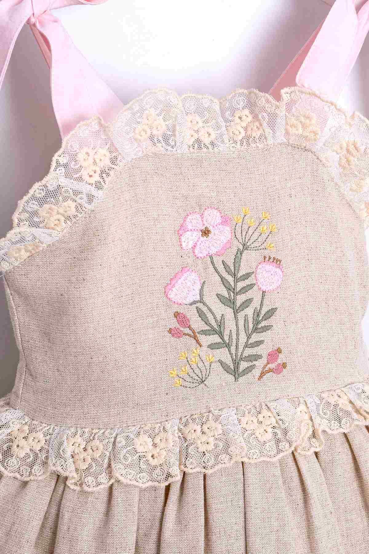 2-5 Yaş Magic Dream Kız Çocuk Elbise-Latte