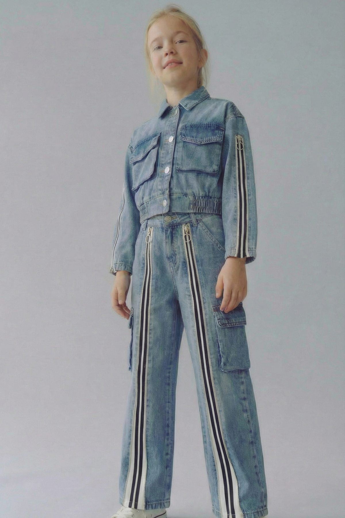 8-14 Yaş Prime Cool Kız Çocuk Takım-Mavi