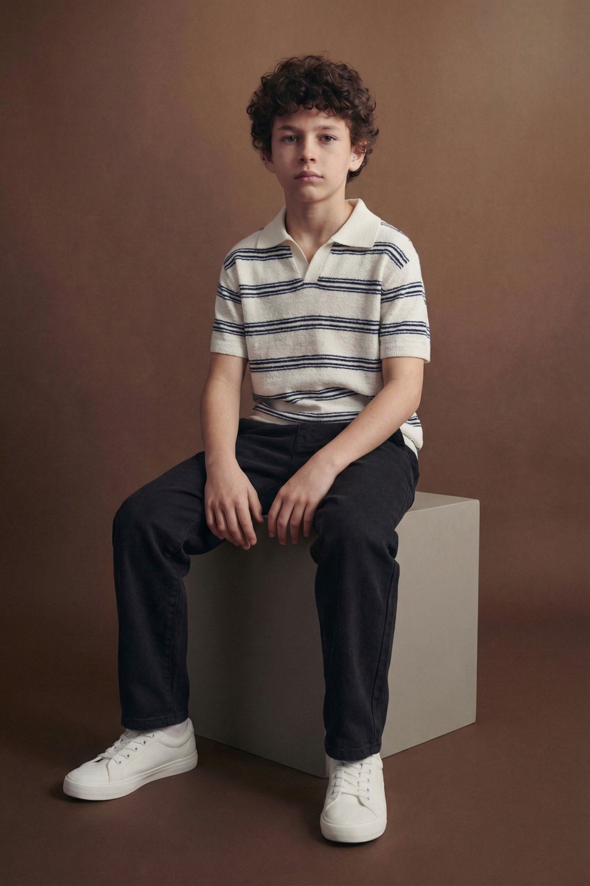 4-14 Yaş Cool Line Erkek Çocuk Takım-Ekru