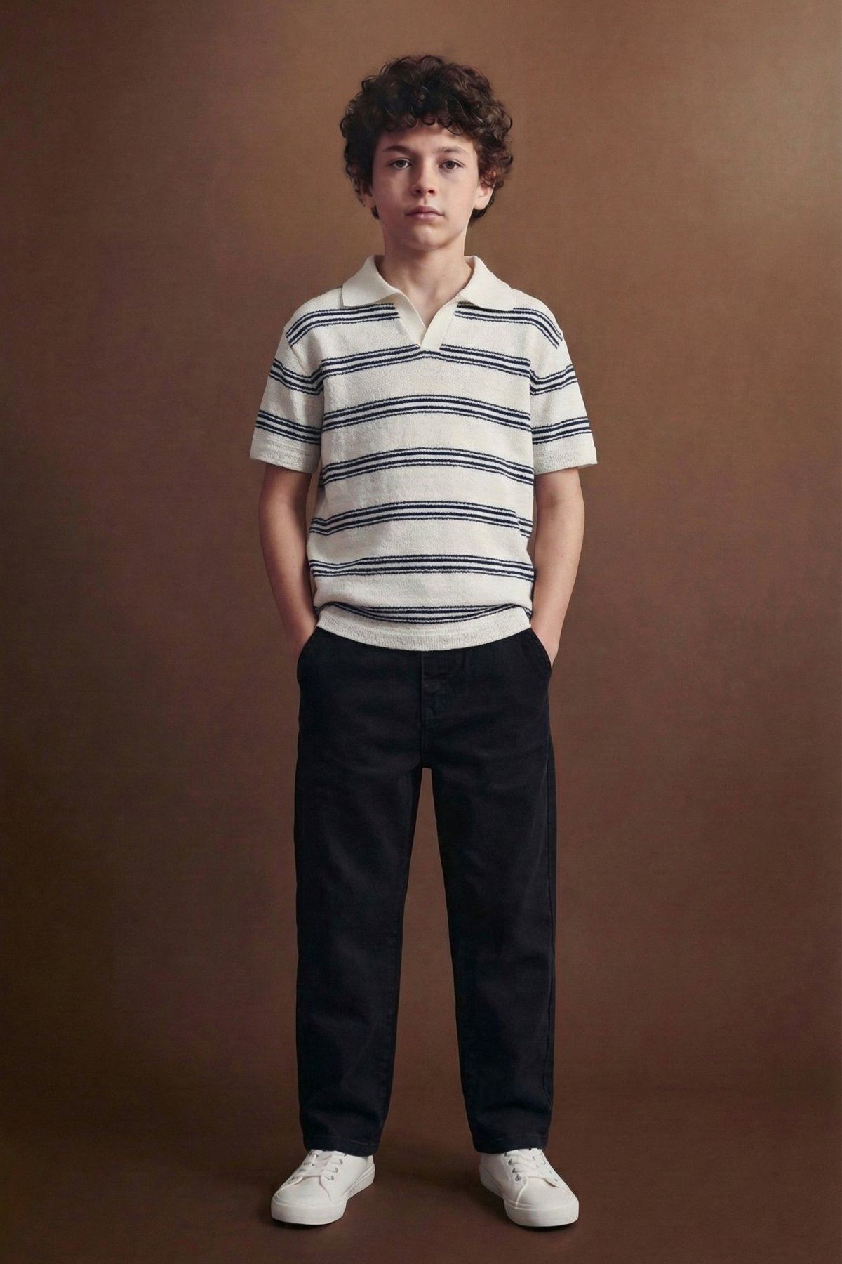 4-14 Yaş Cool Line Erkek Çocuk Takım-Ekru