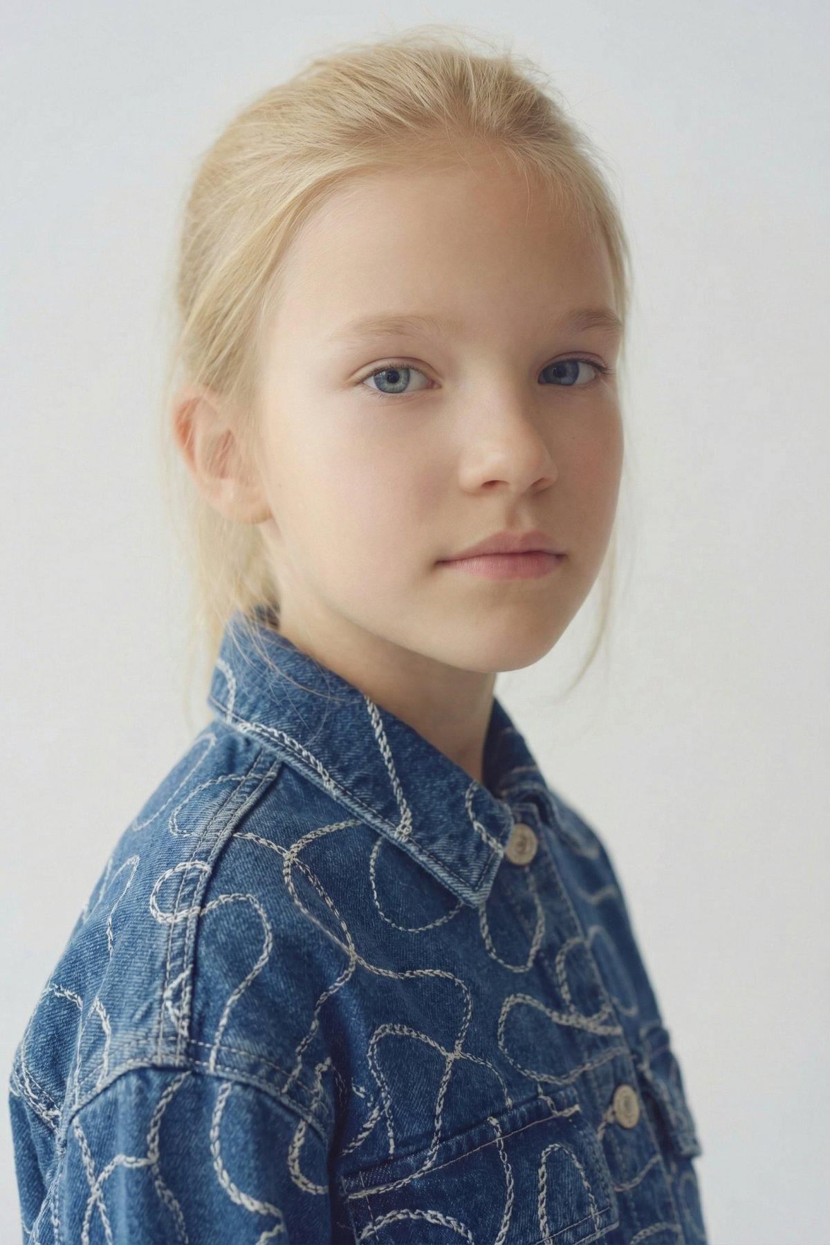 4-14 Yaş Lina Luna Kız Çocuk Takım-Mavi