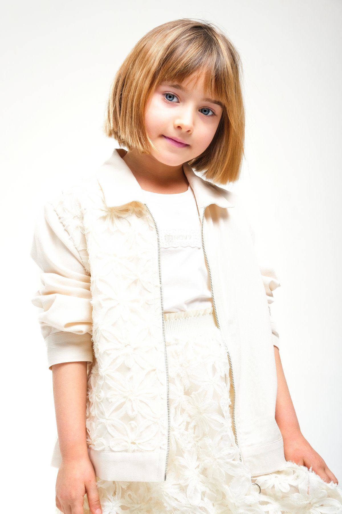 4-8 Yaş Royal Pearl Kız Çocuk Takım-Latte