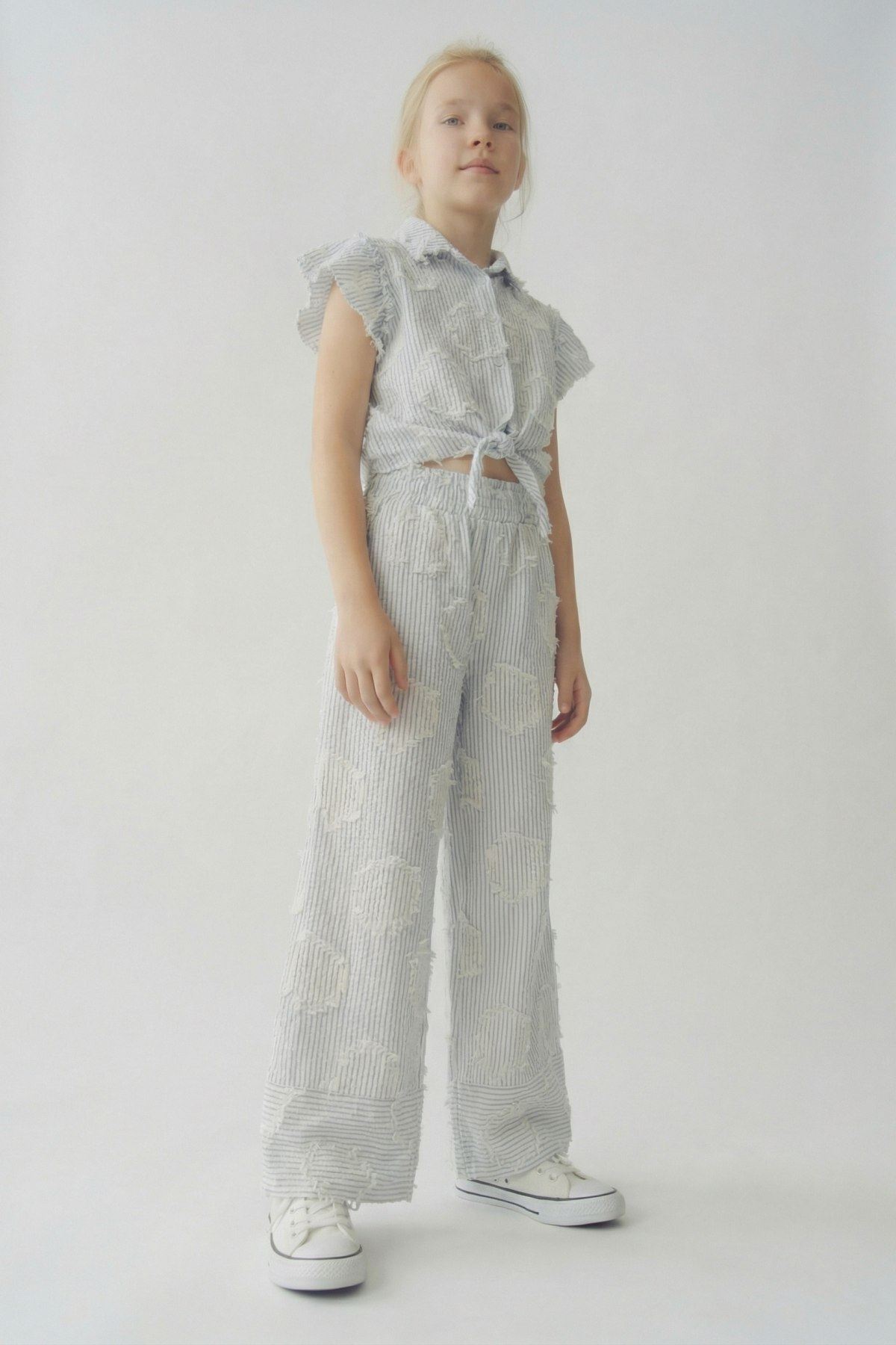 4-14 Yaş Lina Luna Kız Çocuk Takım-Mavi