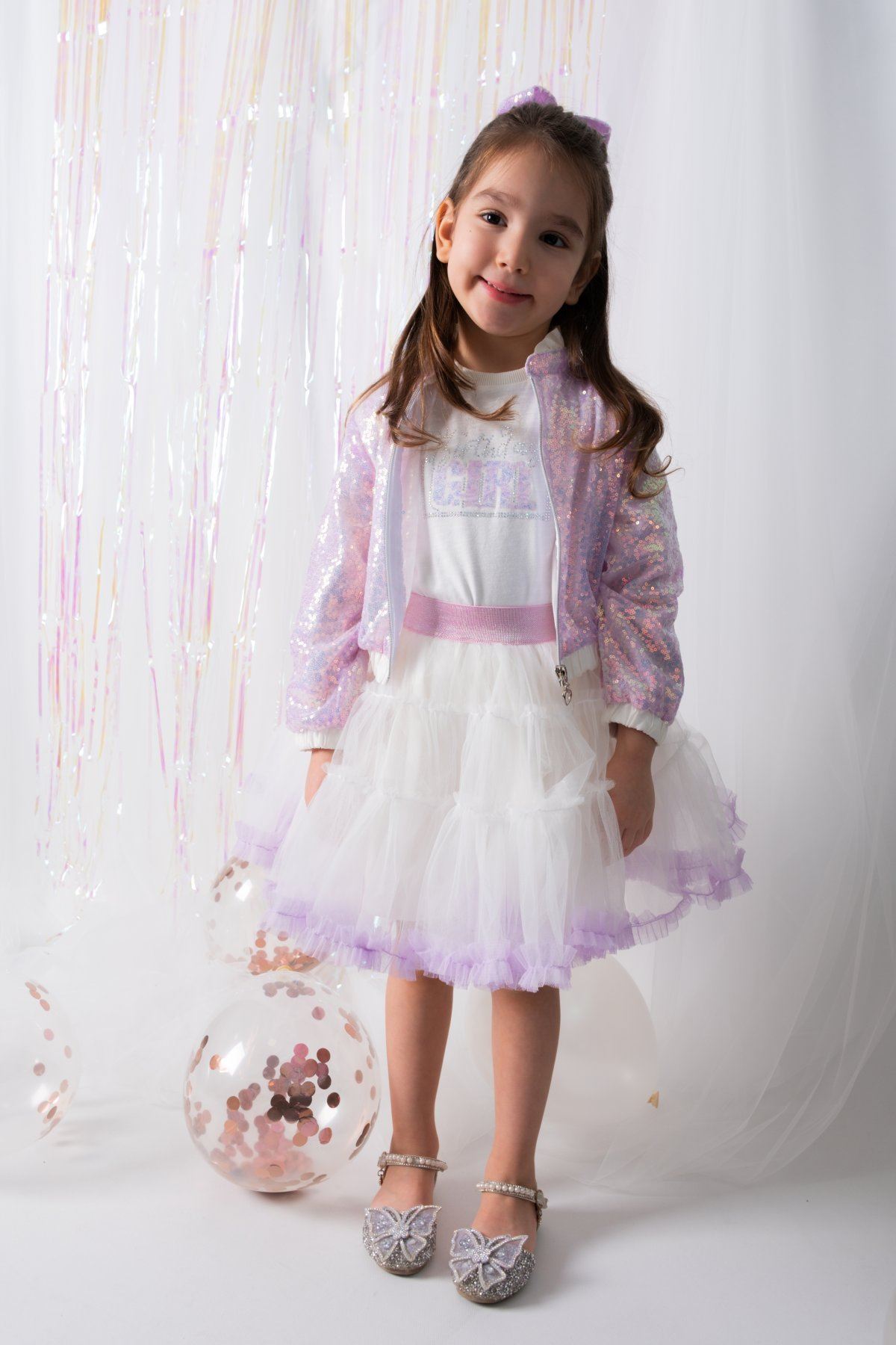 2-5 Yaş Magic Kız Çocuk 3'Lü Takım-Lila