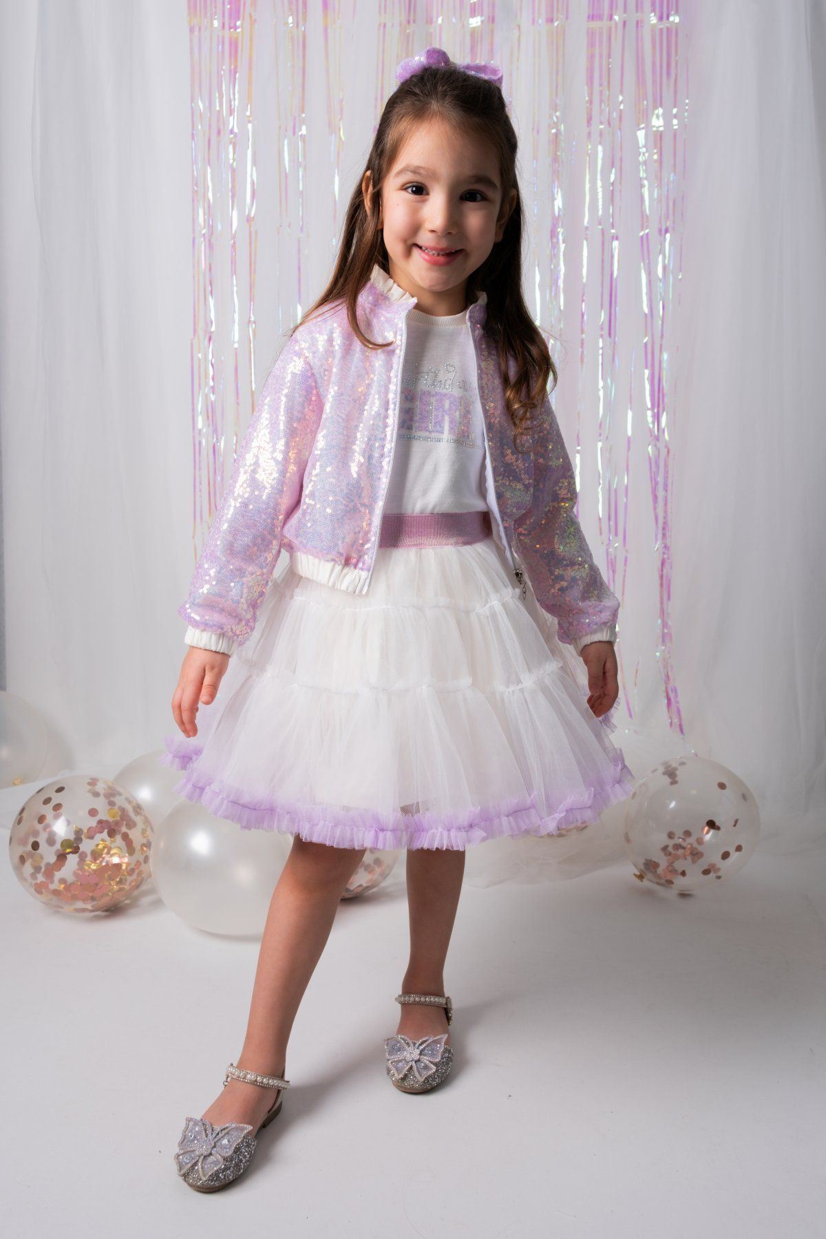 2-5 Yaş Magic Kız Çocuk 3'Lü Takım-Lila