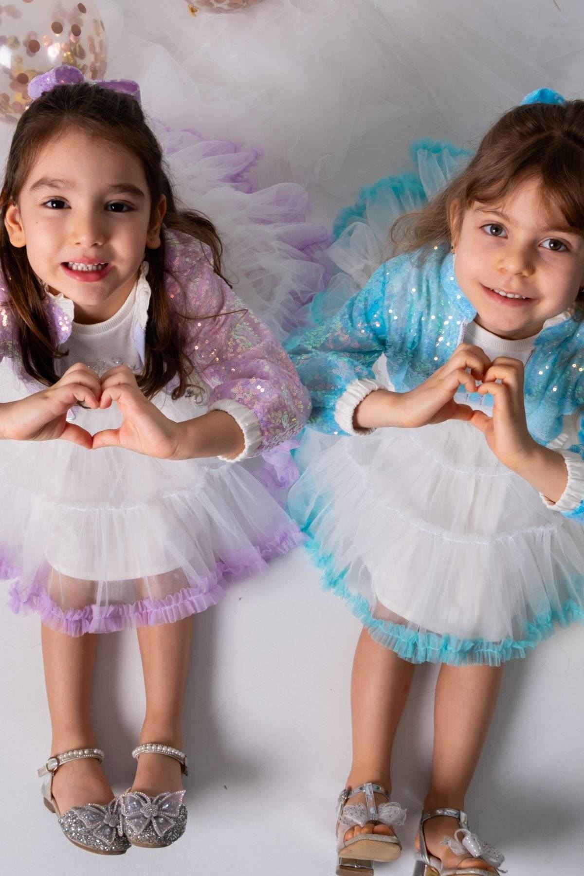 2-5 Yaş Magic Kız Çocuk 3'Lü Takım-Lila