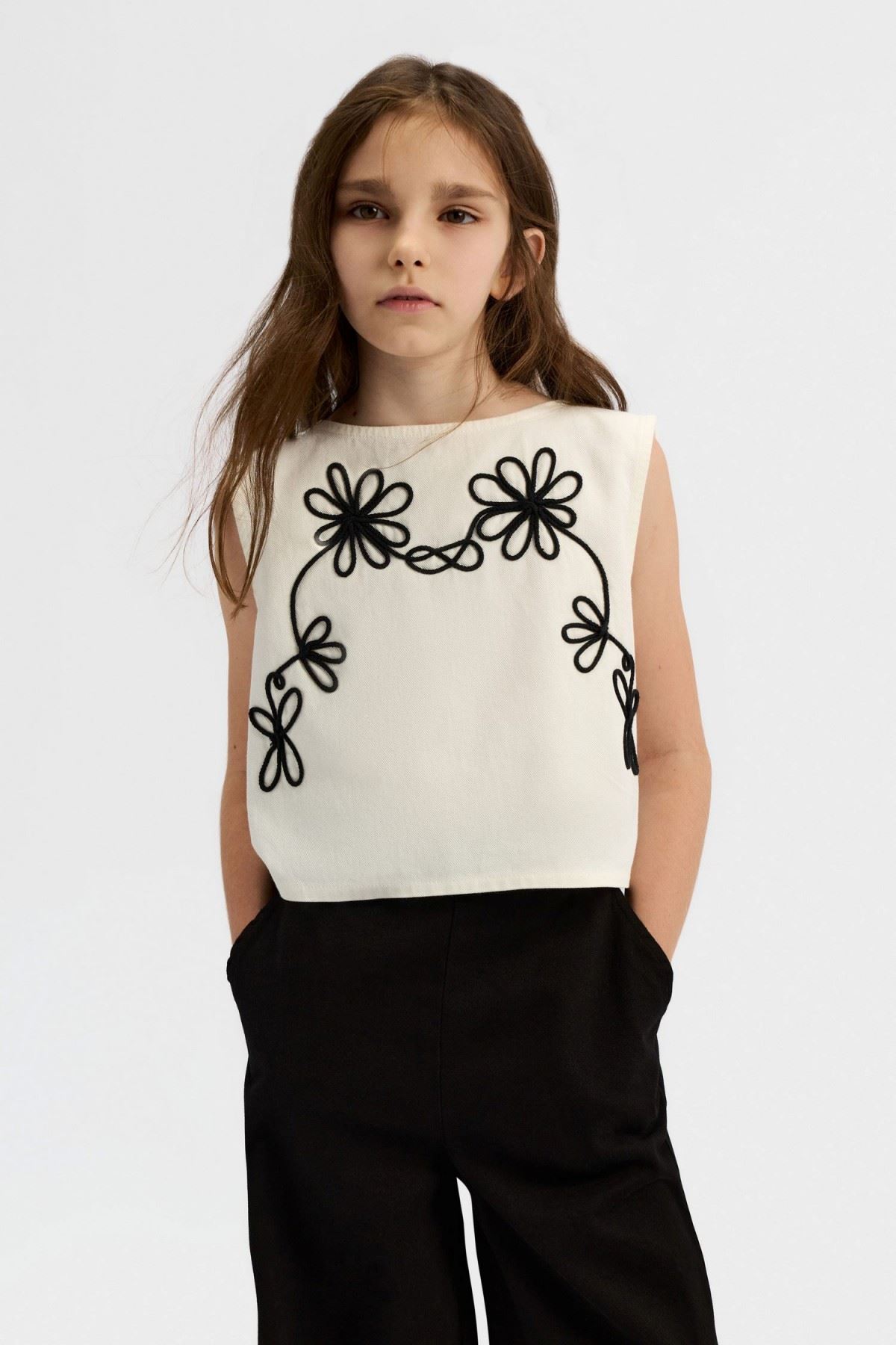 8-14 Yaş Alina Bloom Kız Çocuk 3'Lü Takım-Siyah