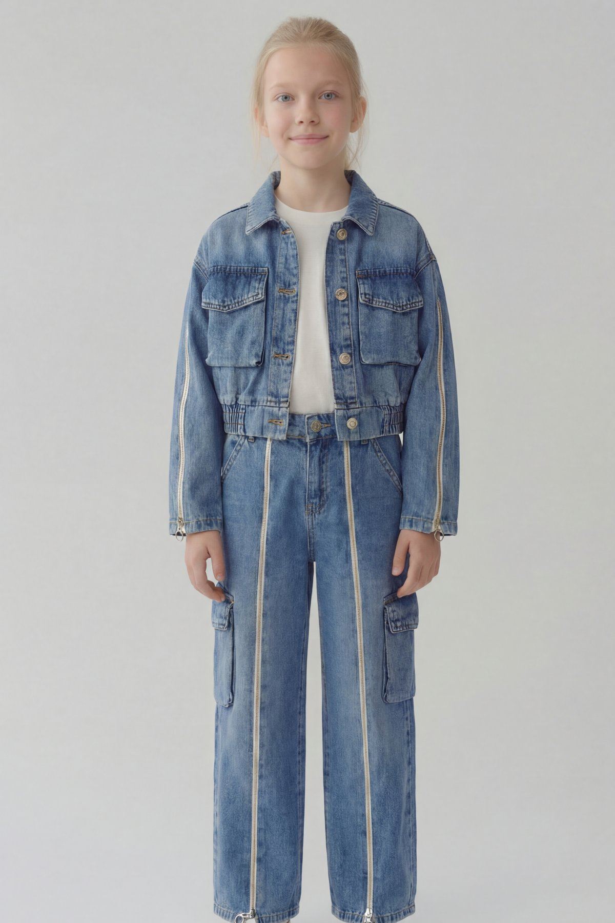 8-14 Yaş Prime Cool Kız Çocuk Takım-Mavi