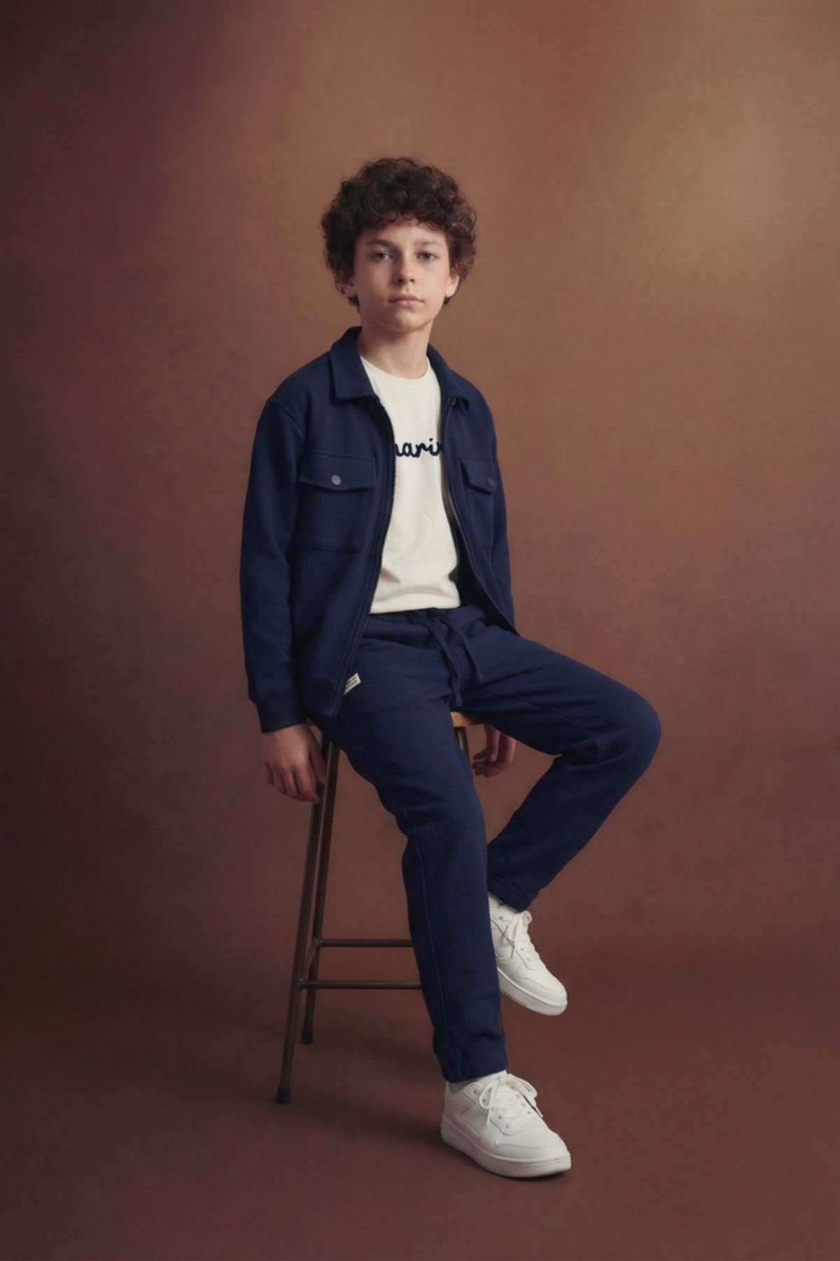 9-14 Yaş Boss Marine Erkek Çocuk 3'Lü Takım-Lacivert