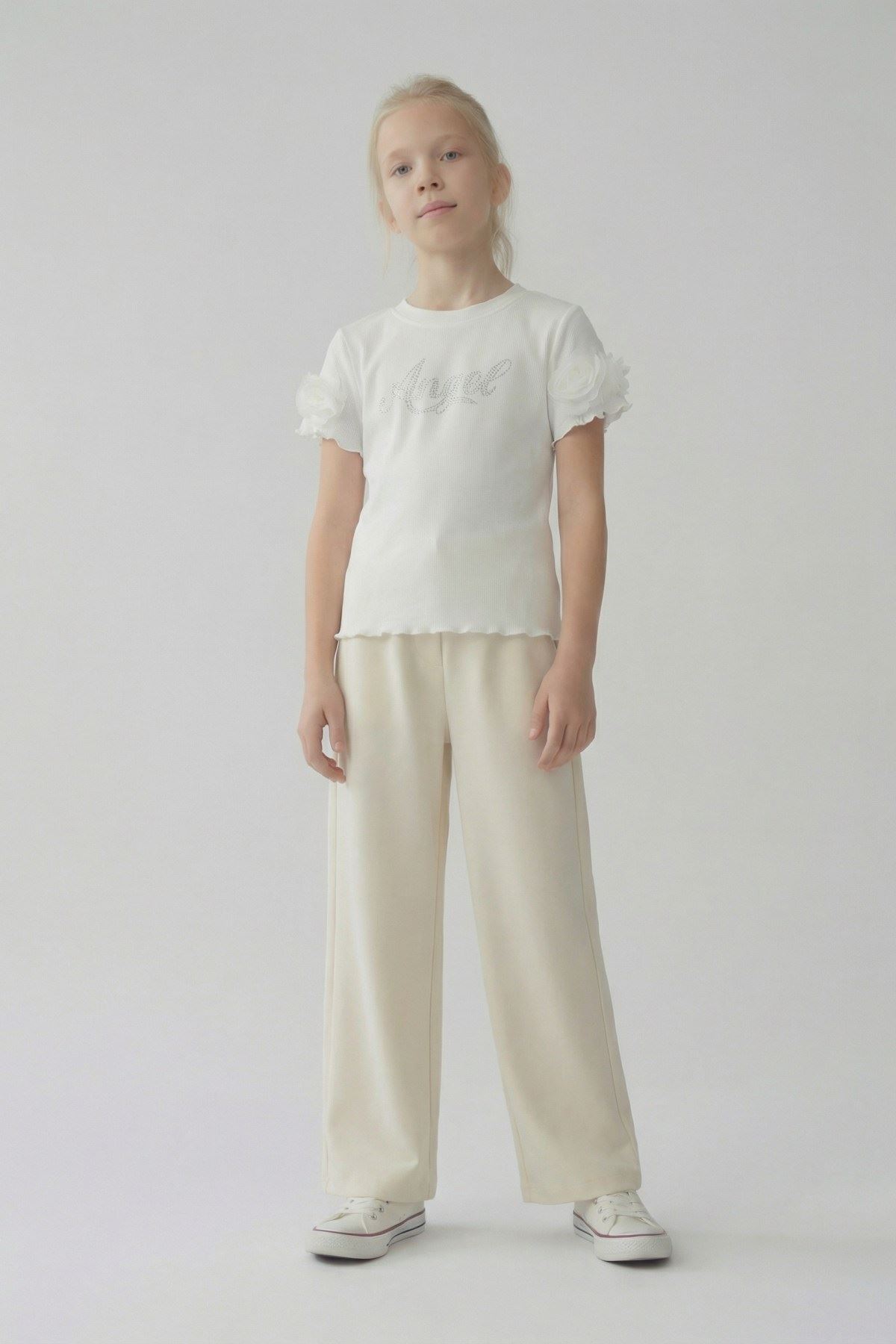 5-14 Yaş The Magic Kız Çocuk T-Shirt-Ekru