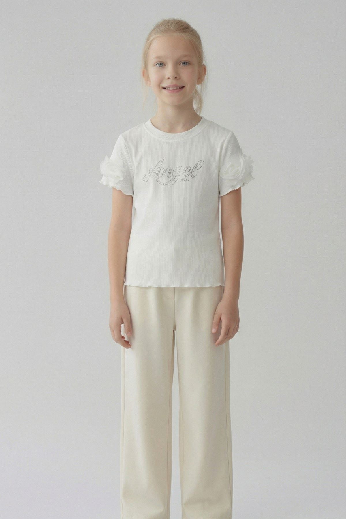 5-14 Yaş The Magic Kız Çocuk T-Shirt-Ekru