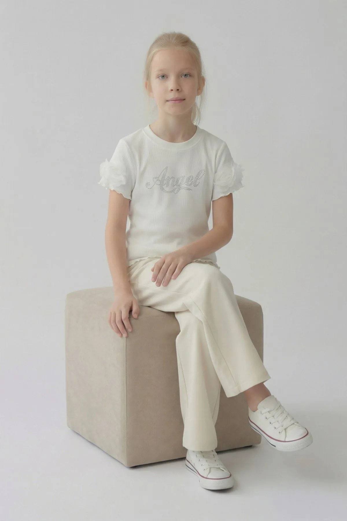 5-14 Yaş The Magic Kız Çocuk T-Shirt-Ekru