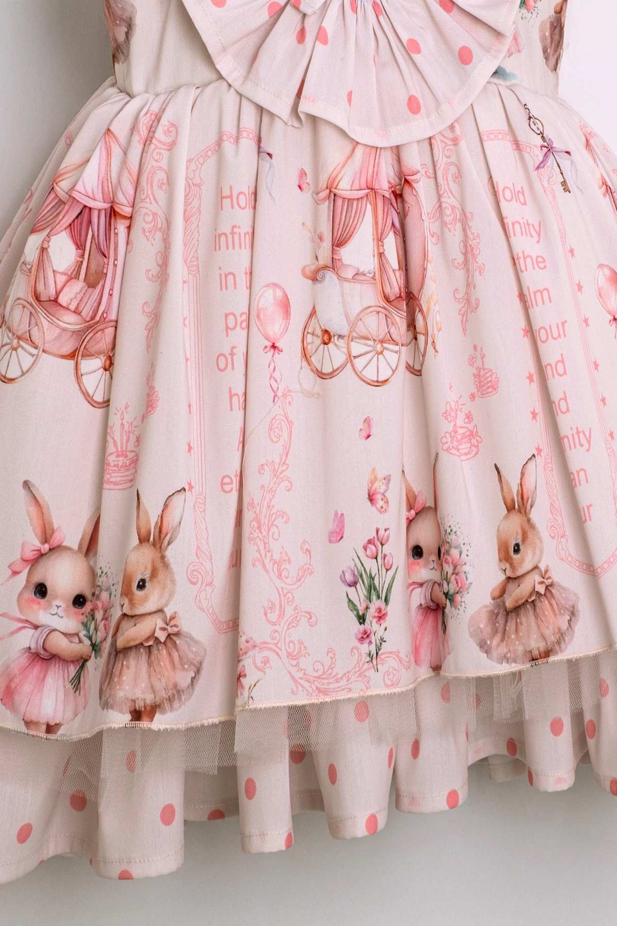 2-5 Yaş Angel Prime Kız Çocuk Elbise-Pudra