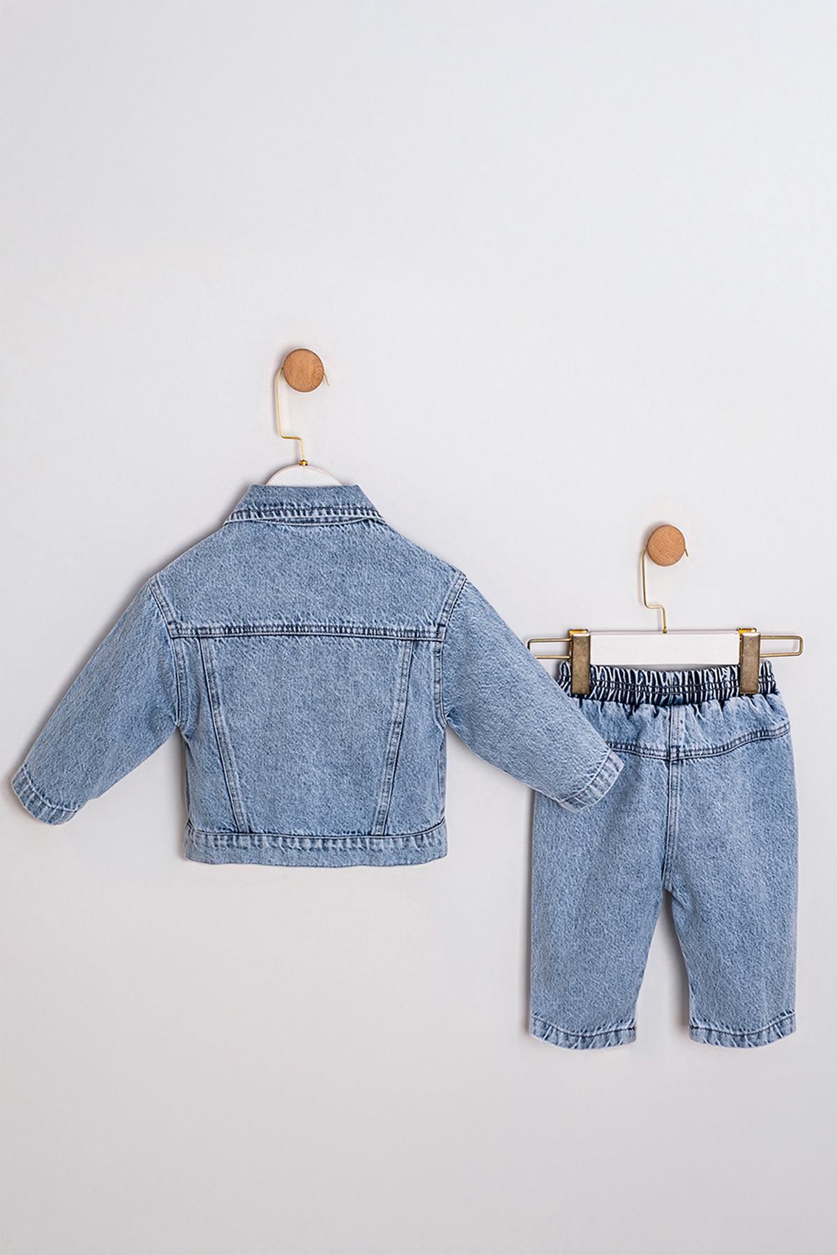 9-24 Aylık Bunny Boy Erkek Bebek 3'Lü Takım-Mavi