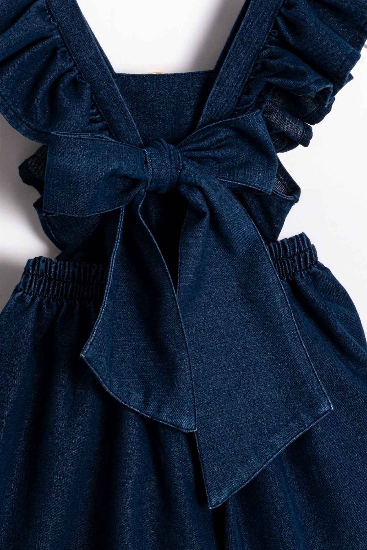 2-5 Yaş Elegance Dreamy Kız Çocuk Tulum-Lacivert