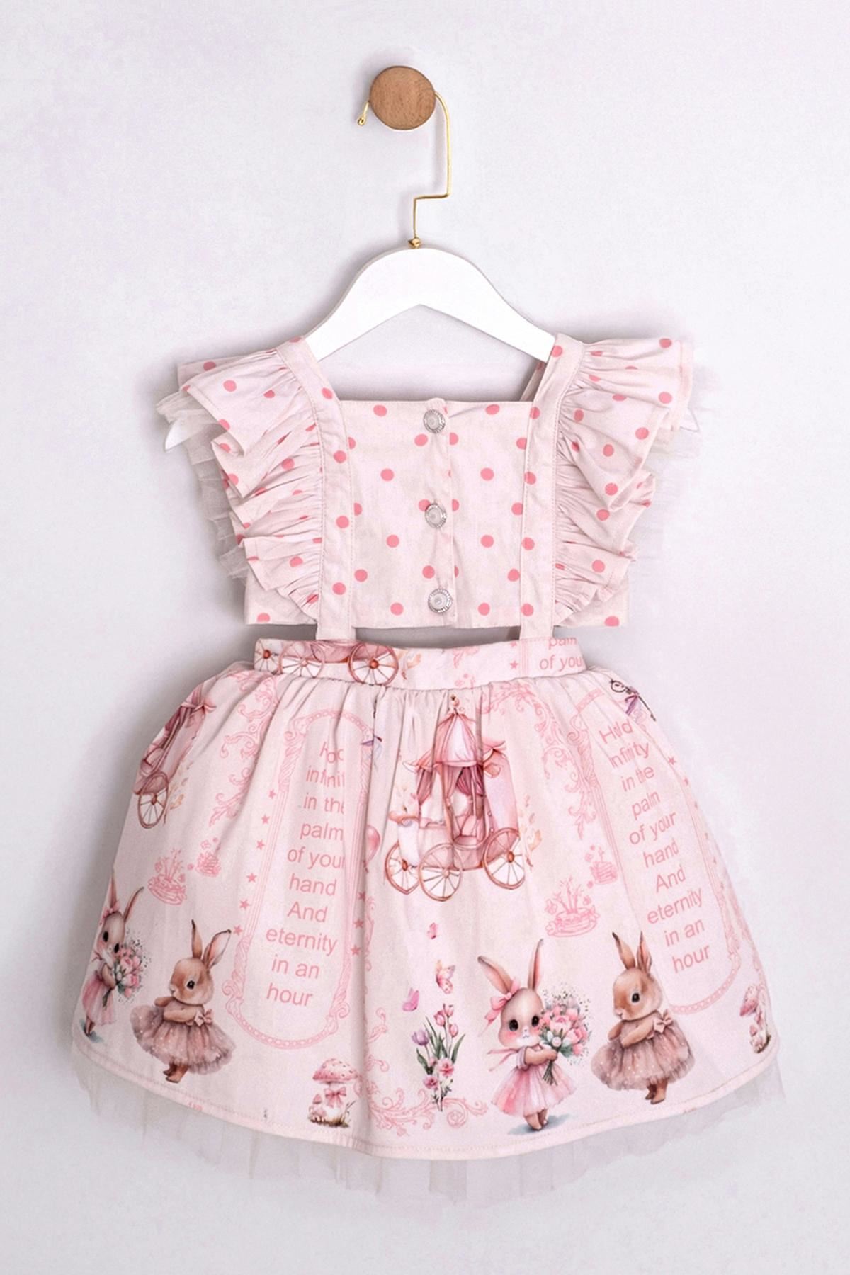 2-5 Yaş Bloomes Kız Çocuk Elbise-Pembe