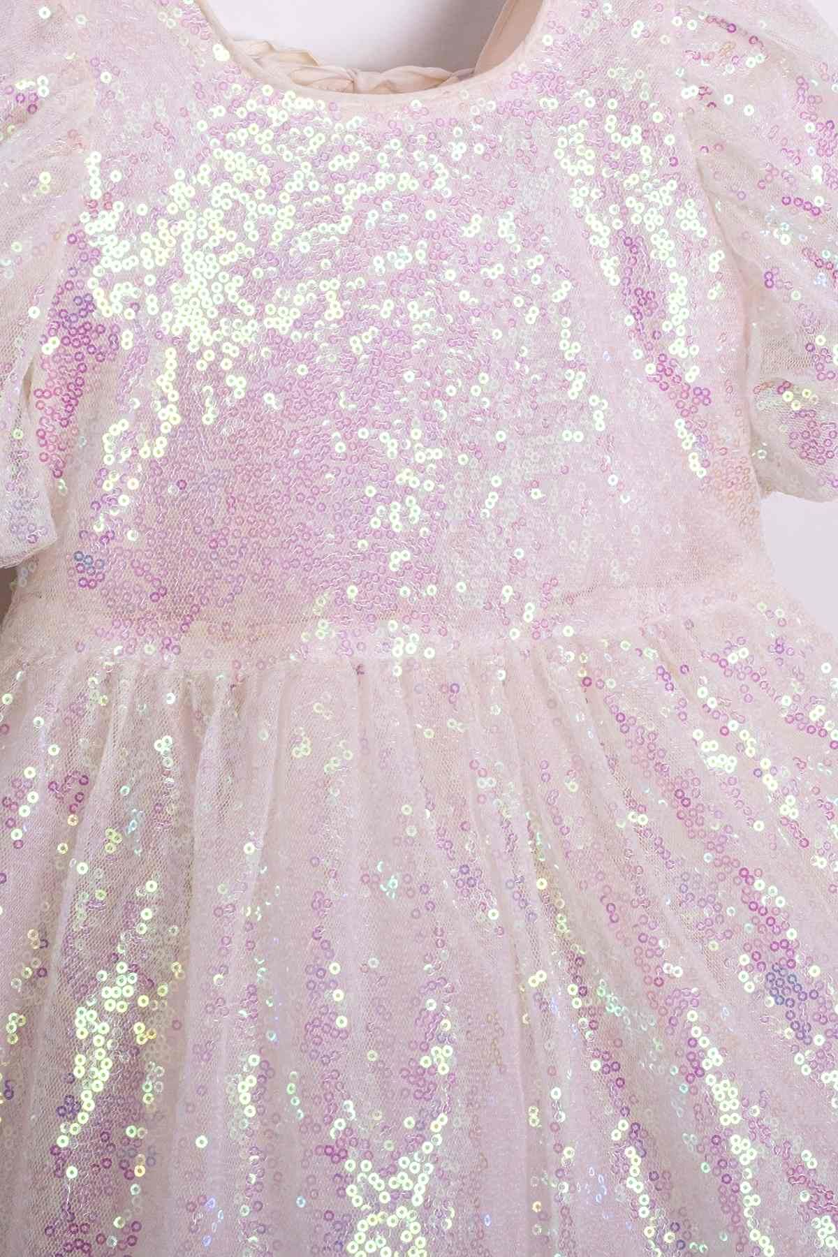 2-5 Yaş Cuddless Set Kız Çocuk Elbise-Ekru