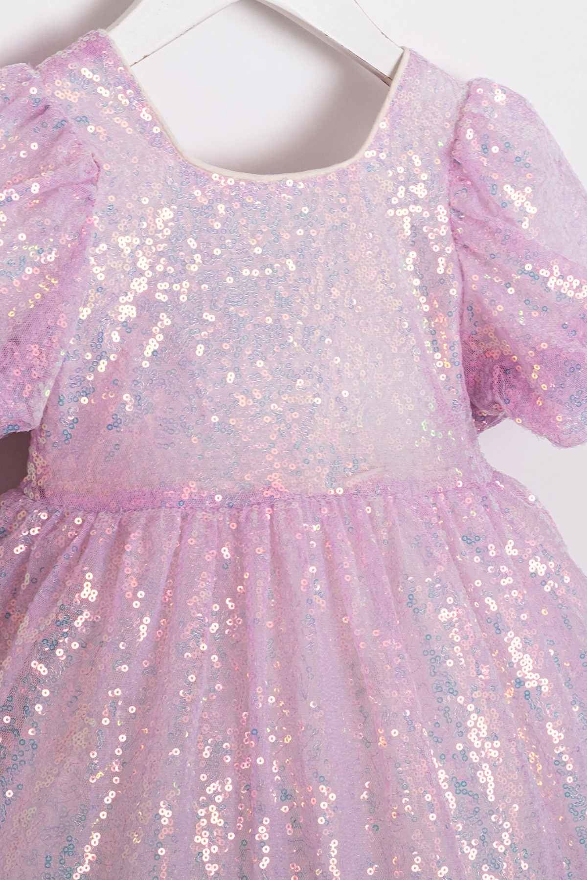 2-5 Yaş Cuddless Set Kız Çocuk Elbise-Lila