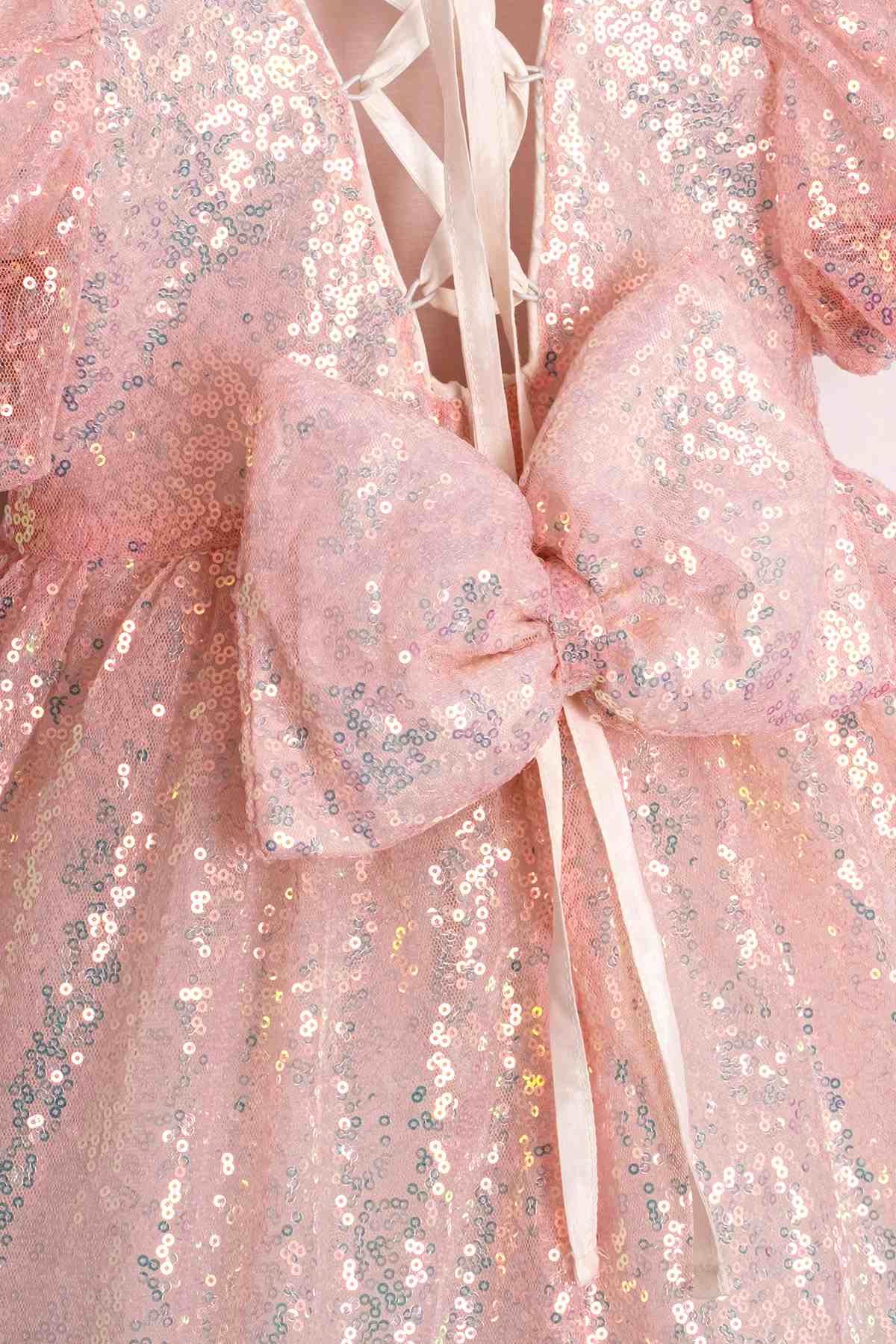 2-5 Yaş Cuddless Set Kız Çocuk Elbise-Pembe