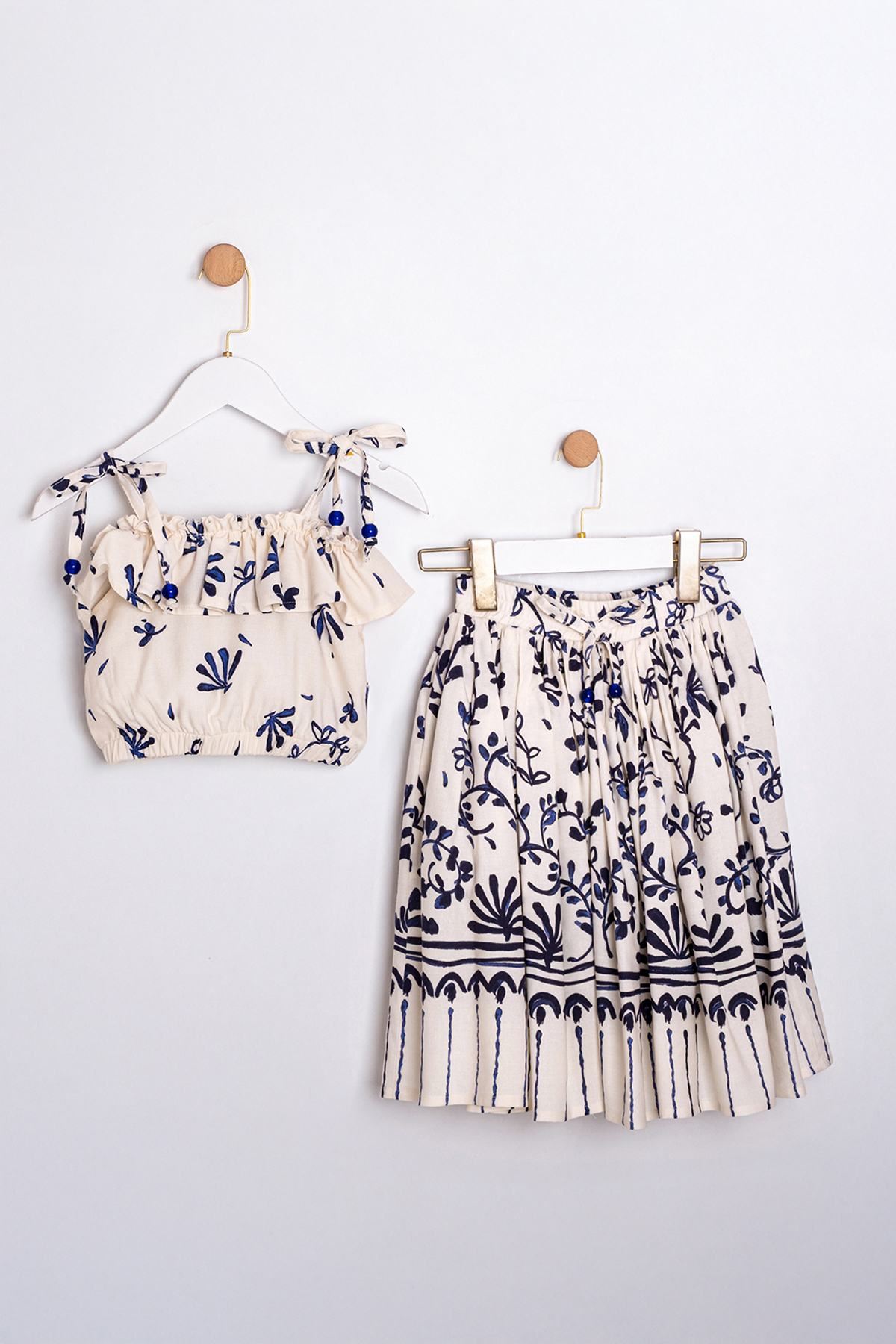 2-5 Yaş Sugar Cloud Kız Çocuk Takım-Ekru