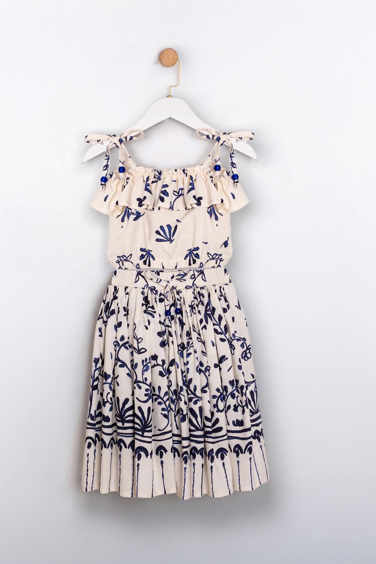 2-5 Yaş Sugar Cloud Kız Çocuk Takım-Ekru