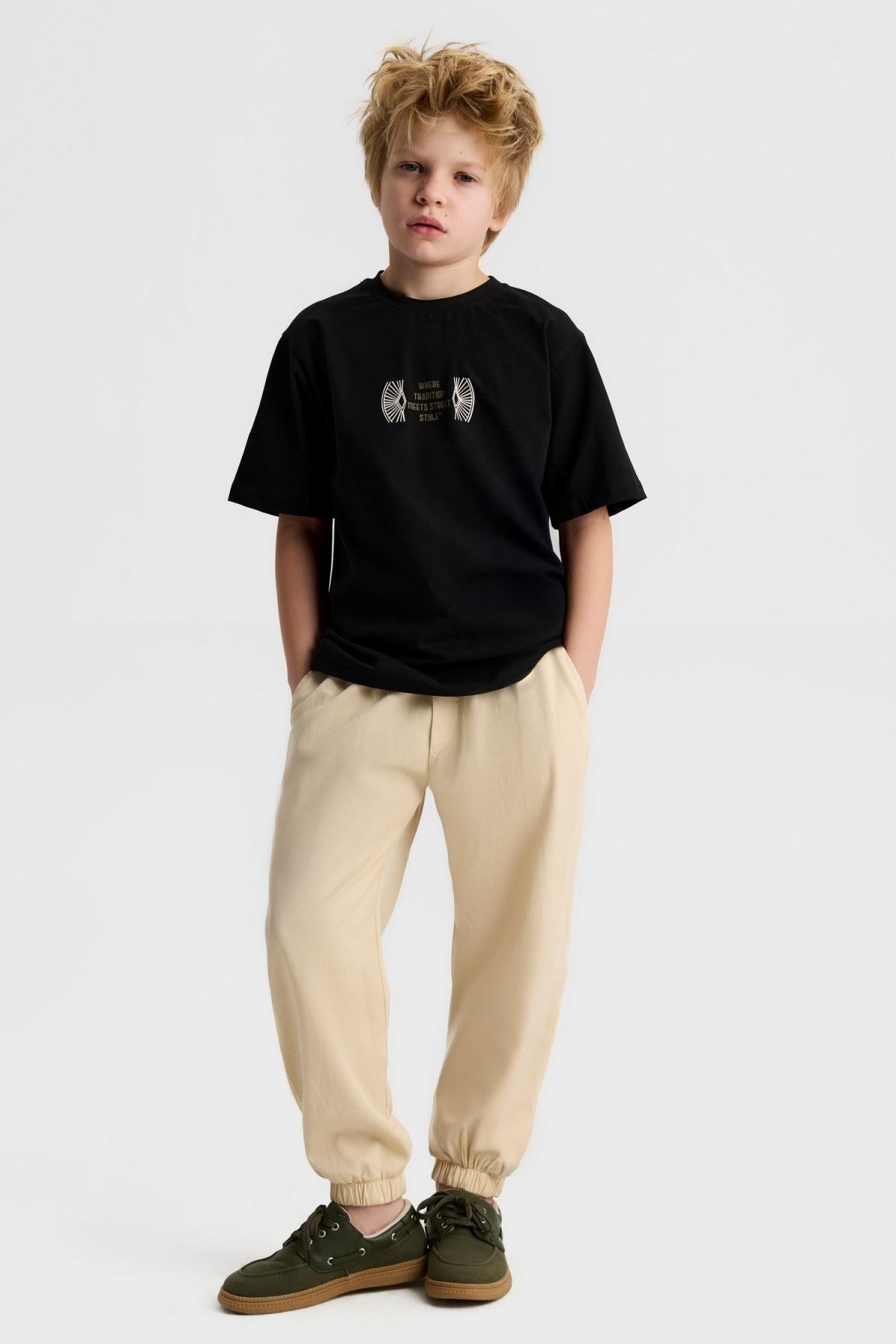 8-14 Yaş Cool Meet Erkek Çocuk 3'Lü Takım-Yeşil